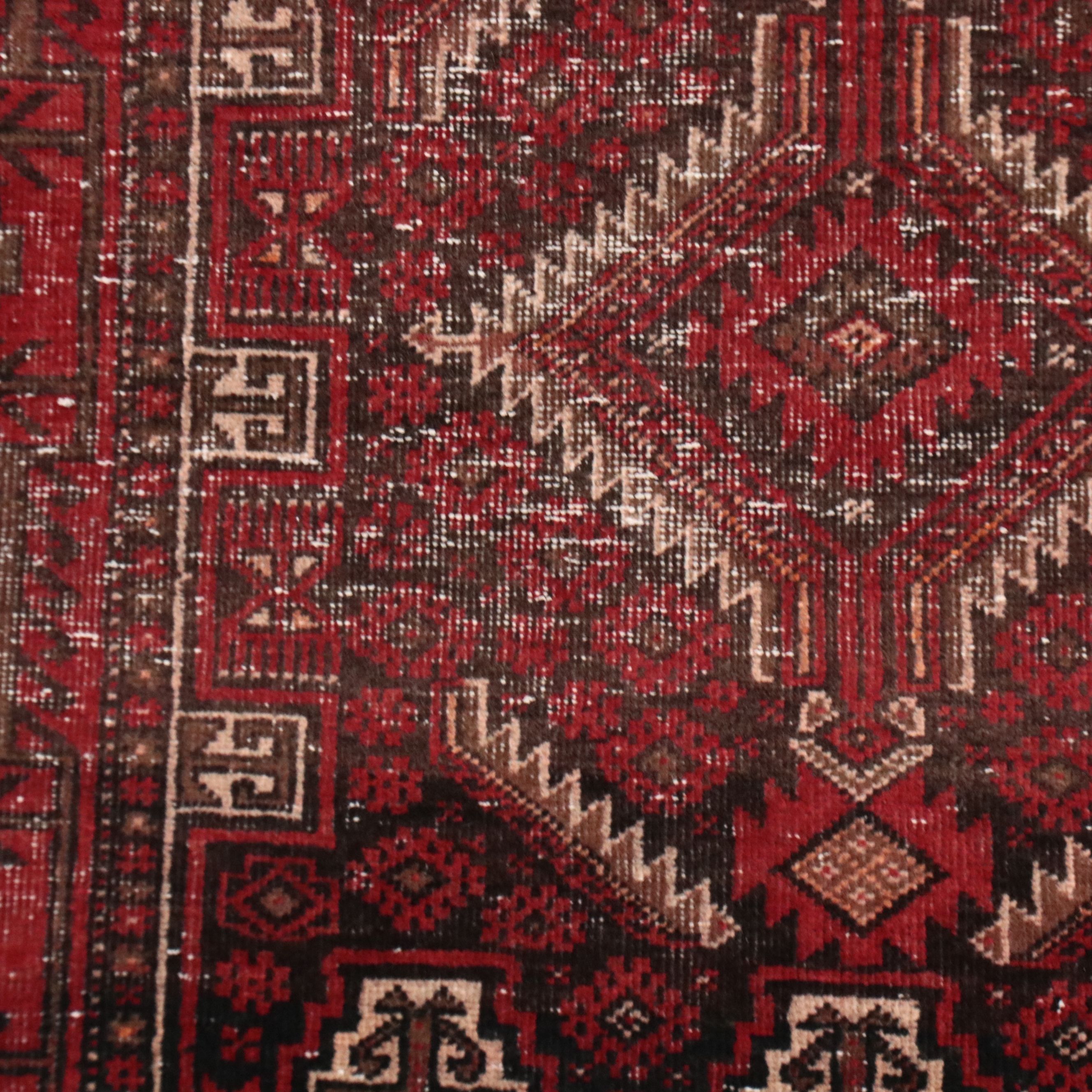 3' x 6'2 Hand-Knotted Afghan Baluch Area Rug