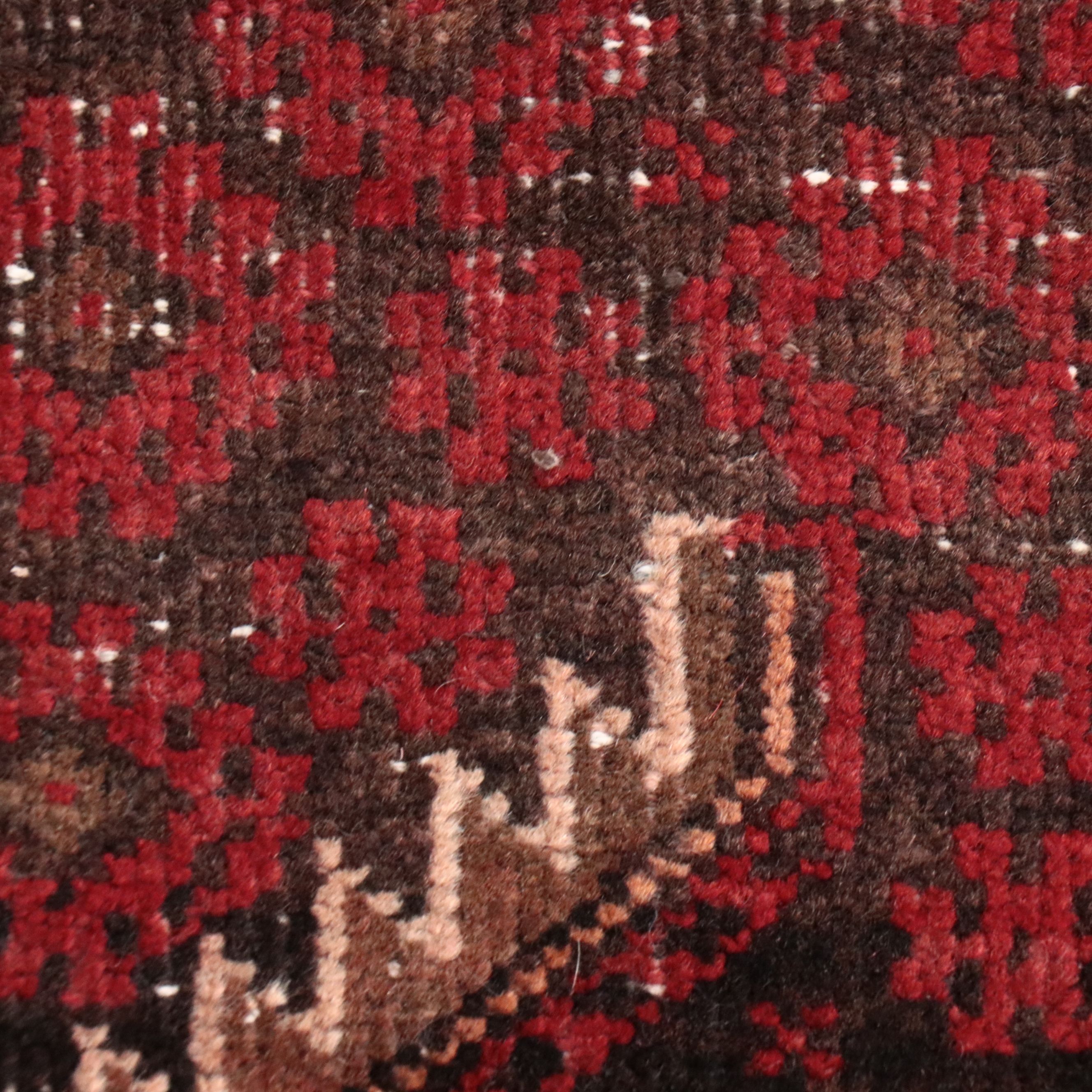 3' x 6'2 Hand-Knotted Afghan Baluch Area Rug