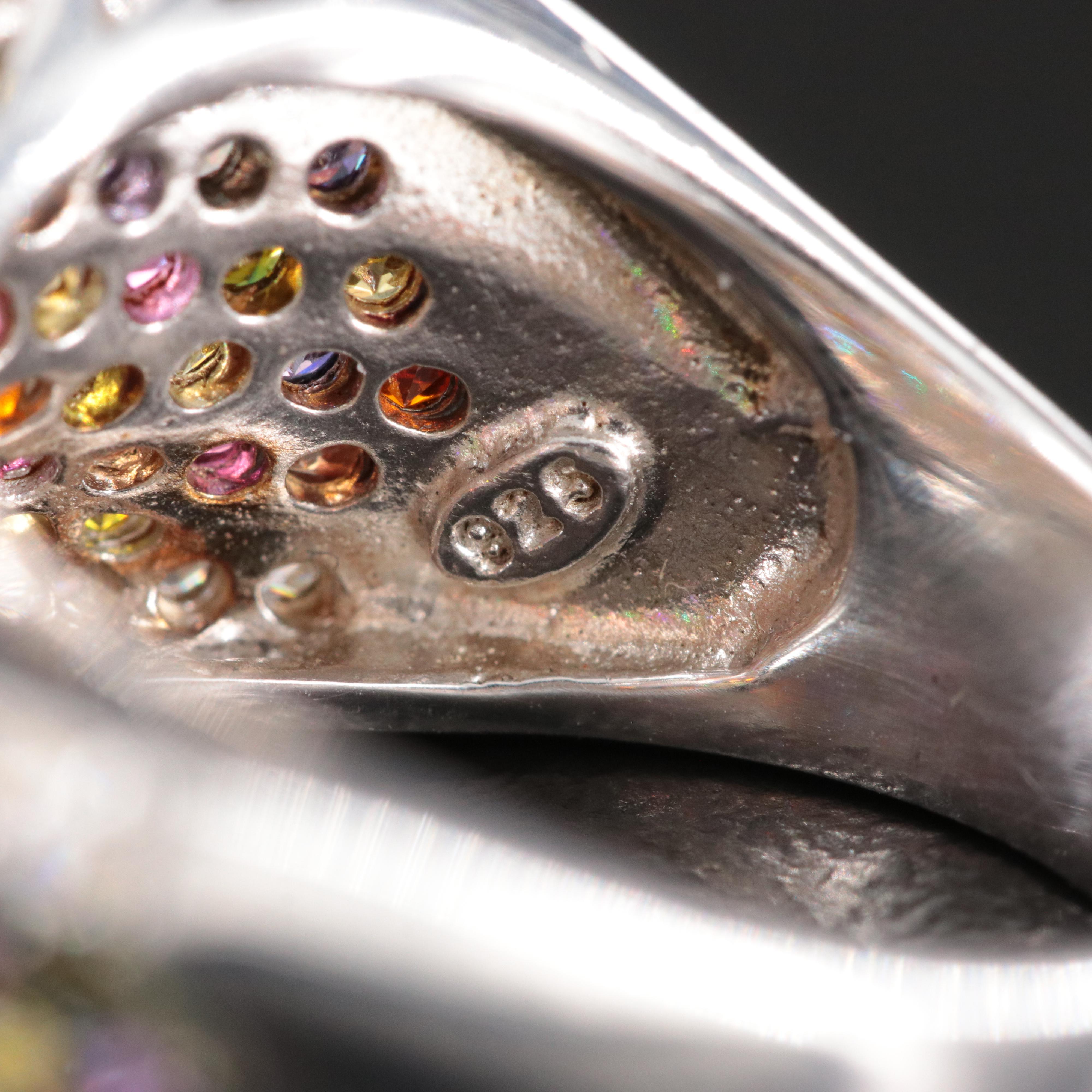 Sterling CZ Concave Ring