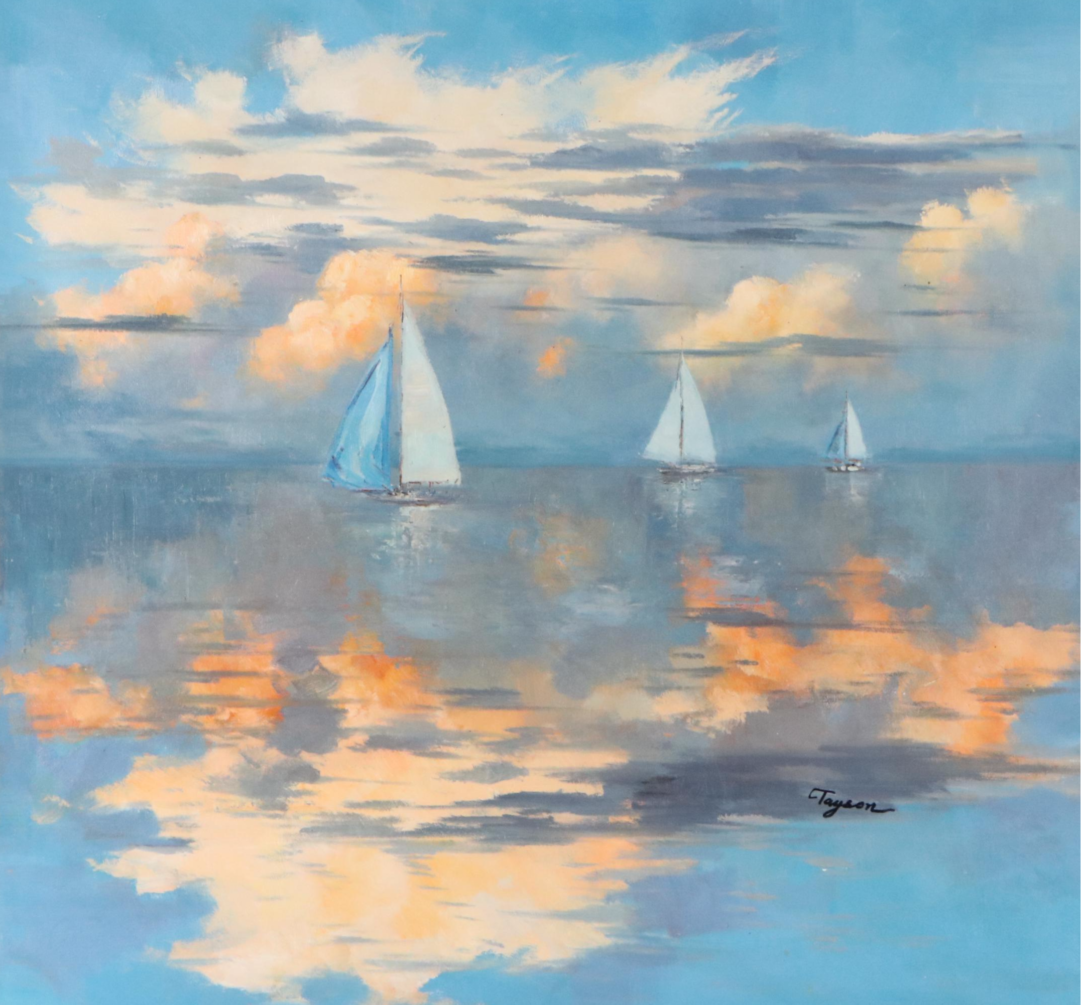 Tayson Maritime Oil Painting, 21st Century