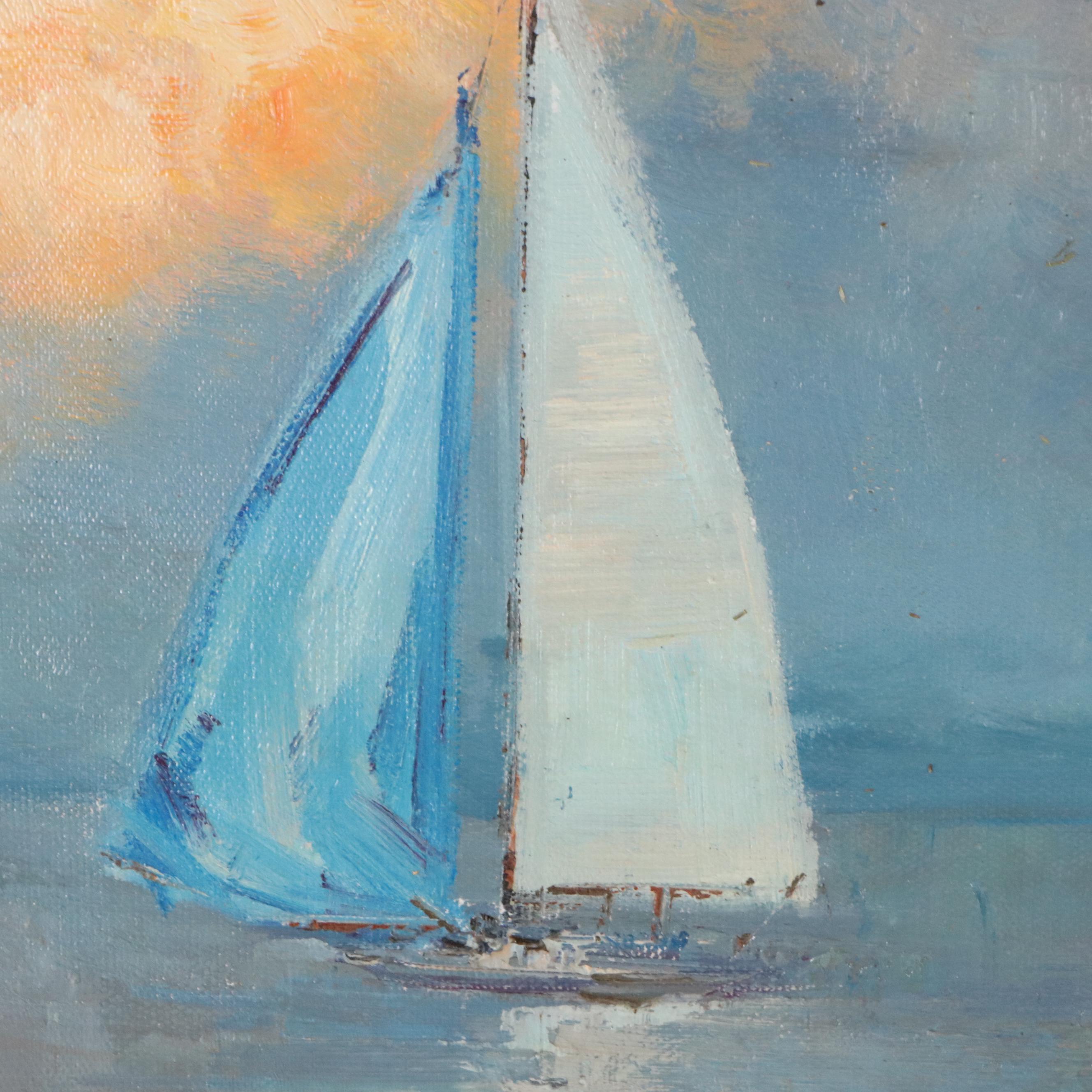 Tayson Maritime Oil Painting, 21st Century