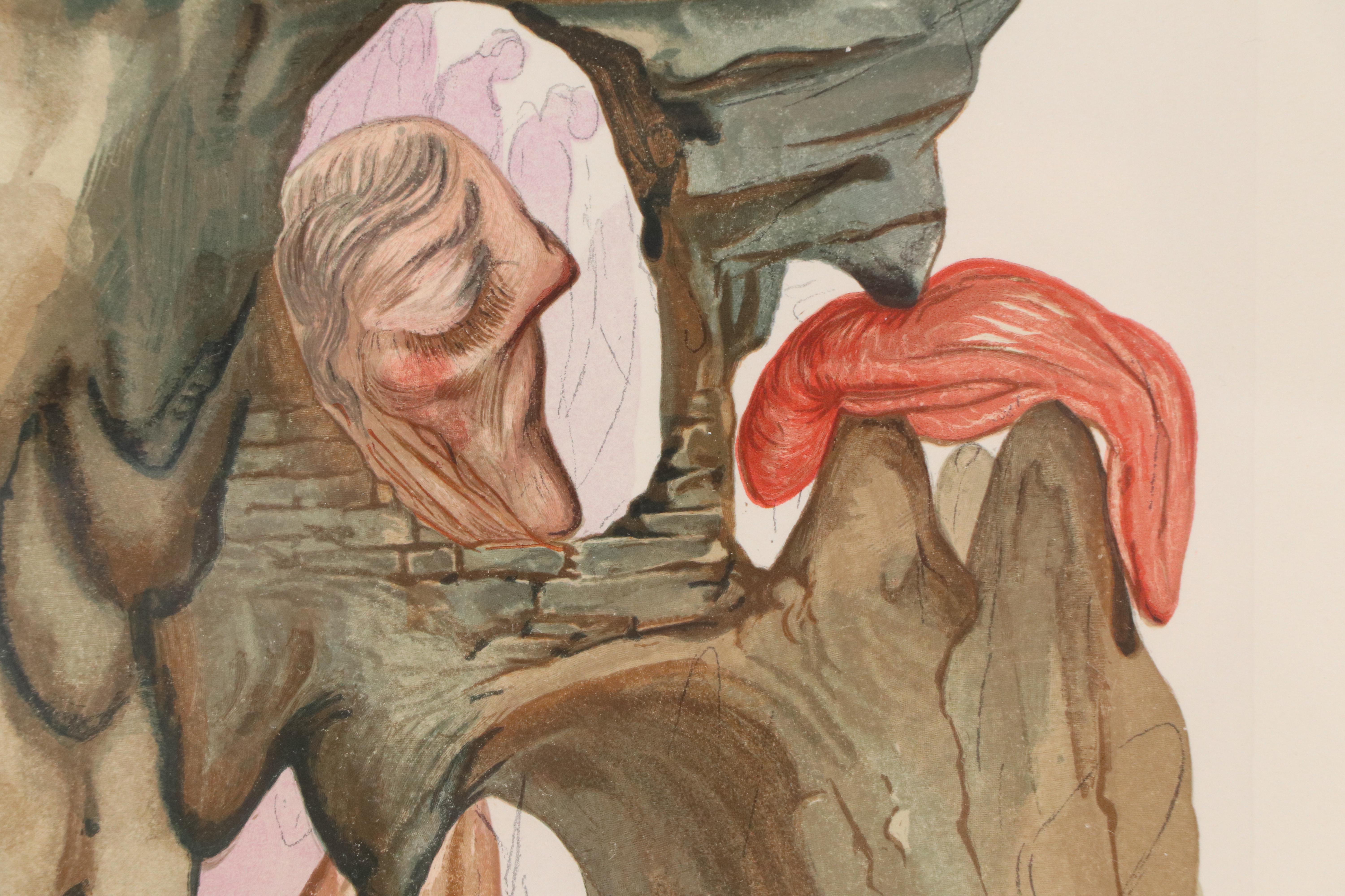 Salvador Dalí Wood Engraving "Le Supplice des Hypocrites," 1960-64