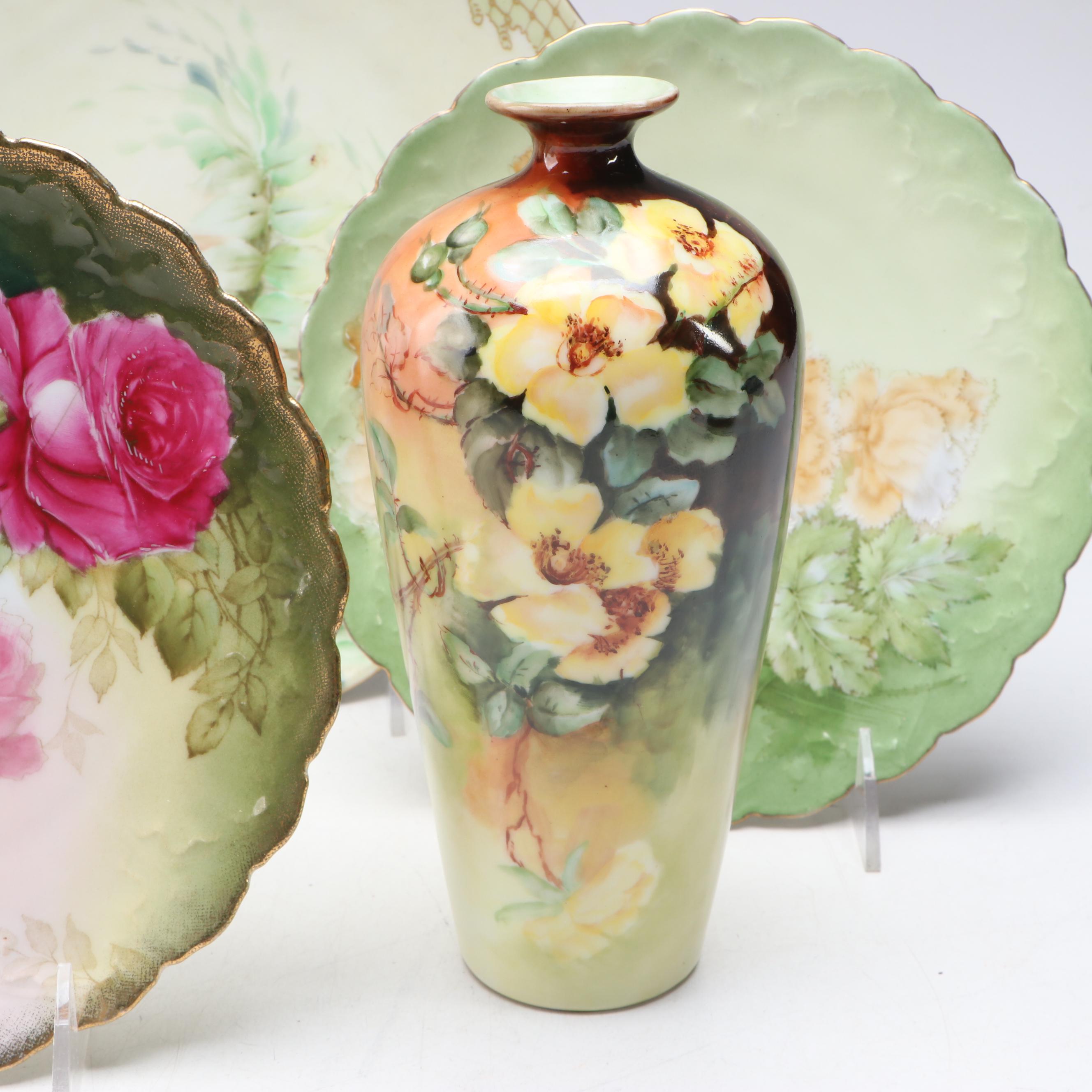 Jean Pouyat French with German and Other Hand-Painted Tableware