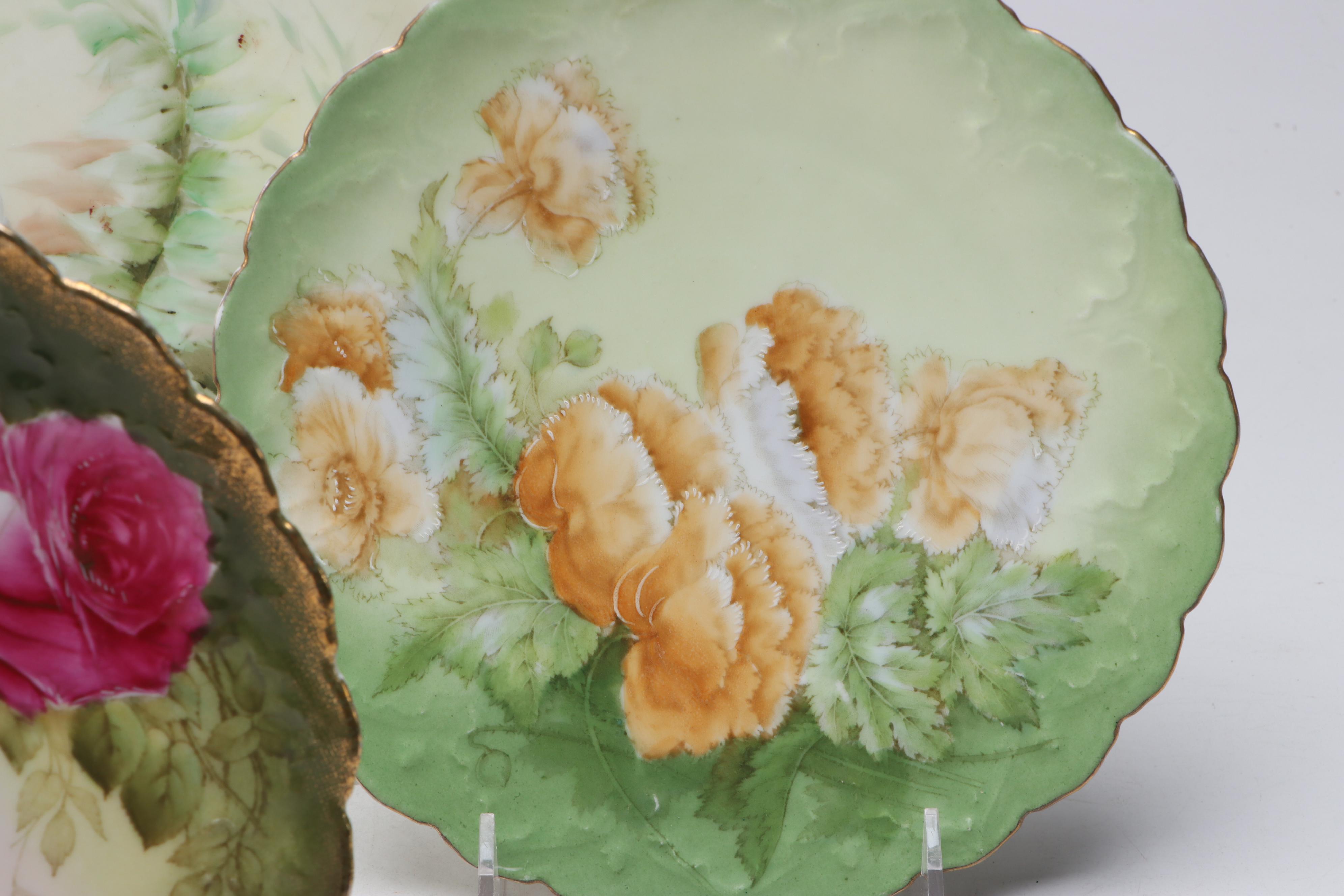 Jean Pouyat French with German and Other Hand-Painted Tableware