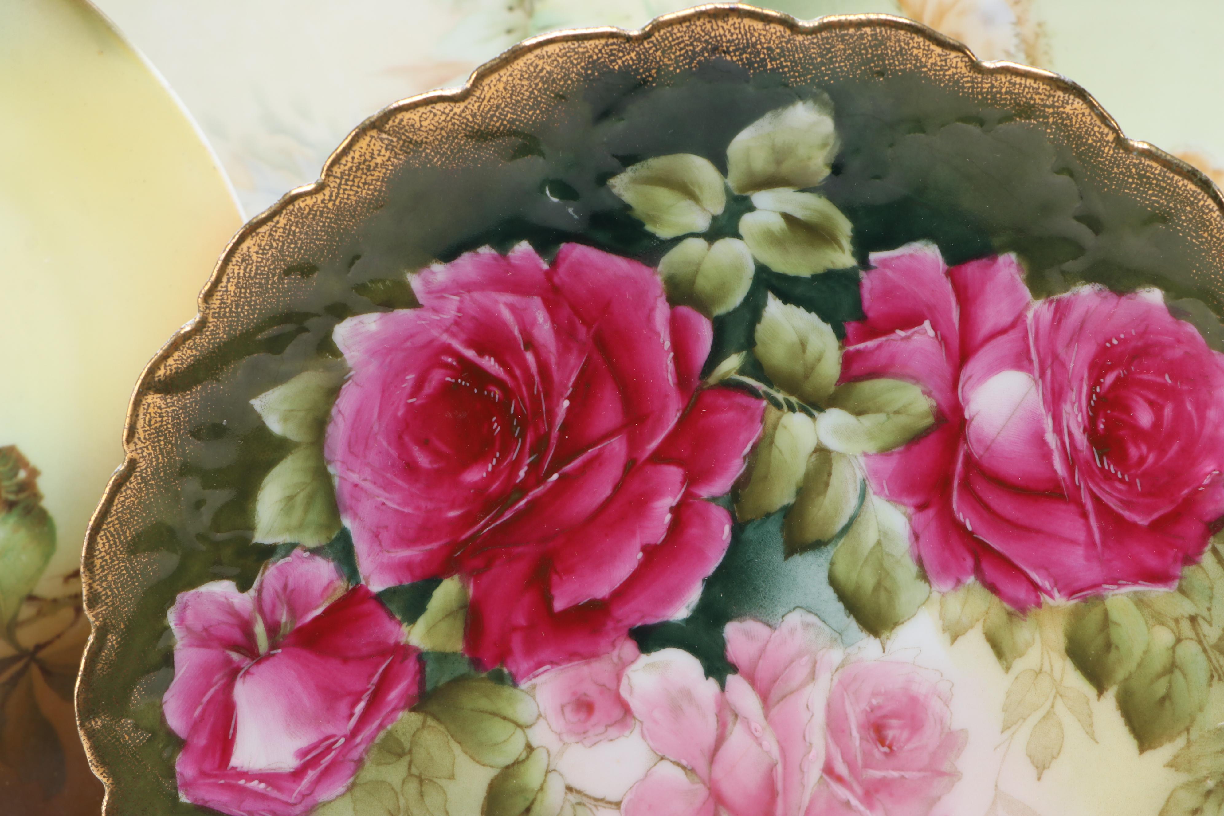 Jean Pouyat French with German and Other Hand-Painted Tableware