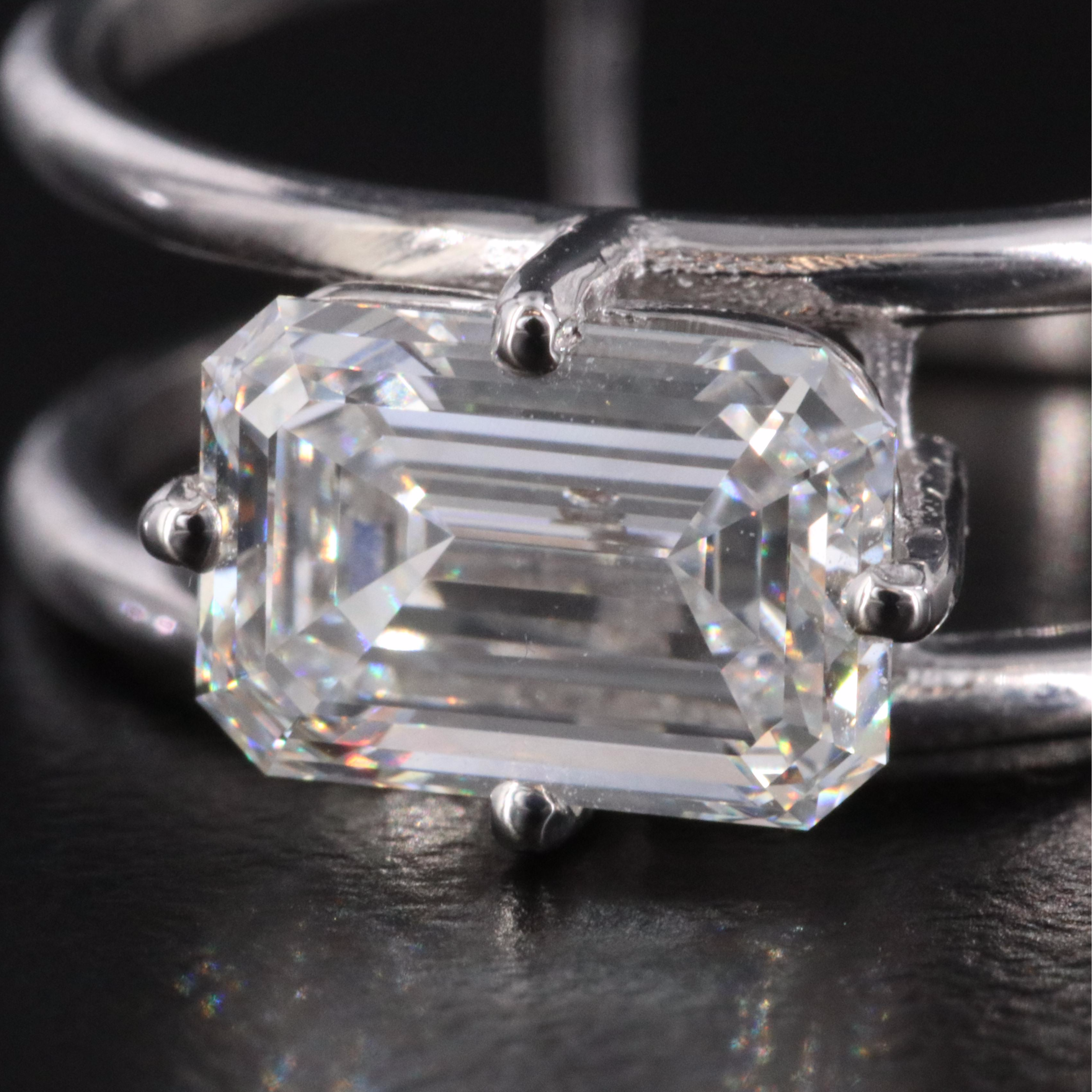 14K 2.01 CT Lab Grown Diamond Solitaire Ring with IGI Report