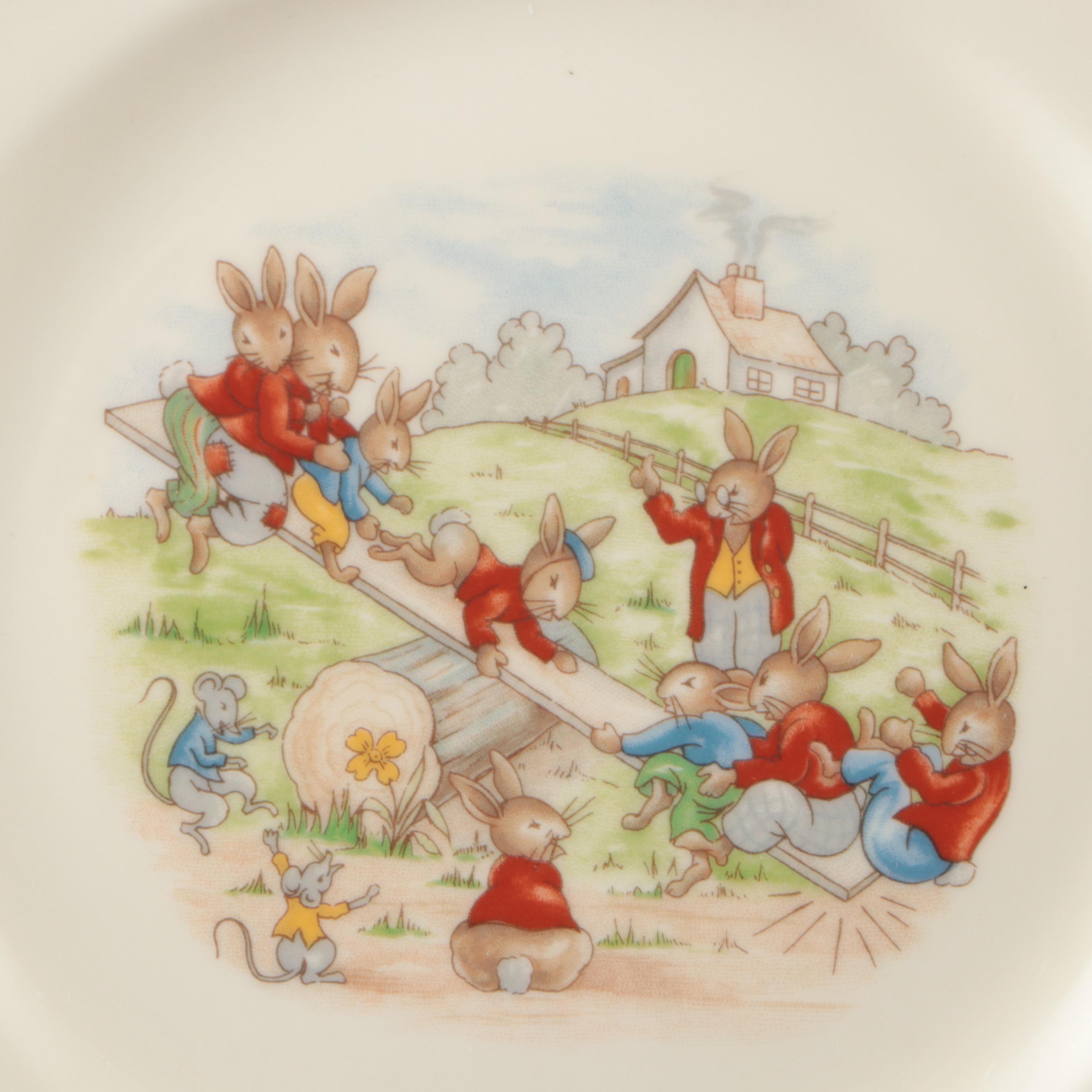 Royal Doulton "Bunnykins" Bone China Tableware with Pictorial Accent Lamp
