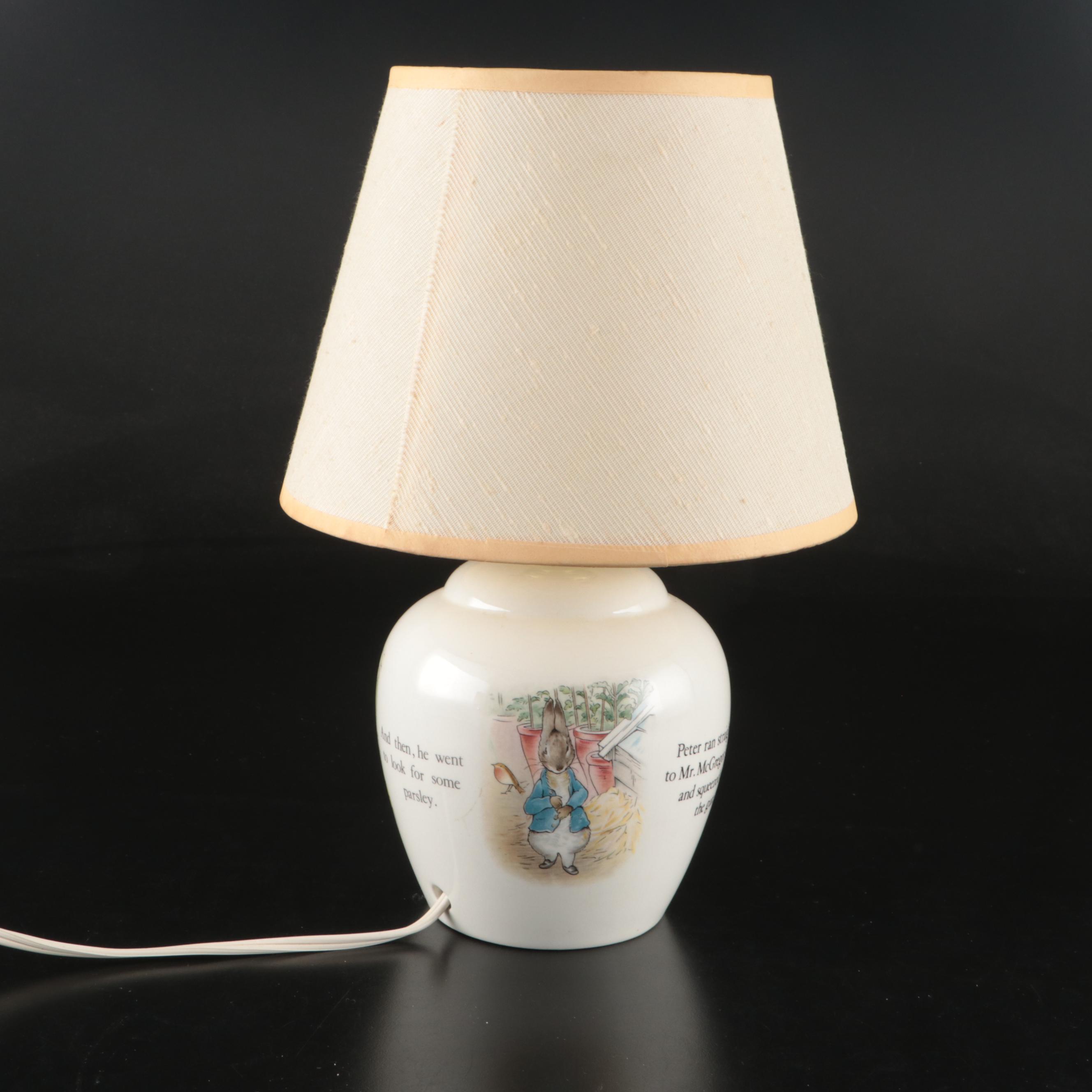 Royal Doulton "Bunnykins" Bone China Tableware with Pictorial Accent Lamp