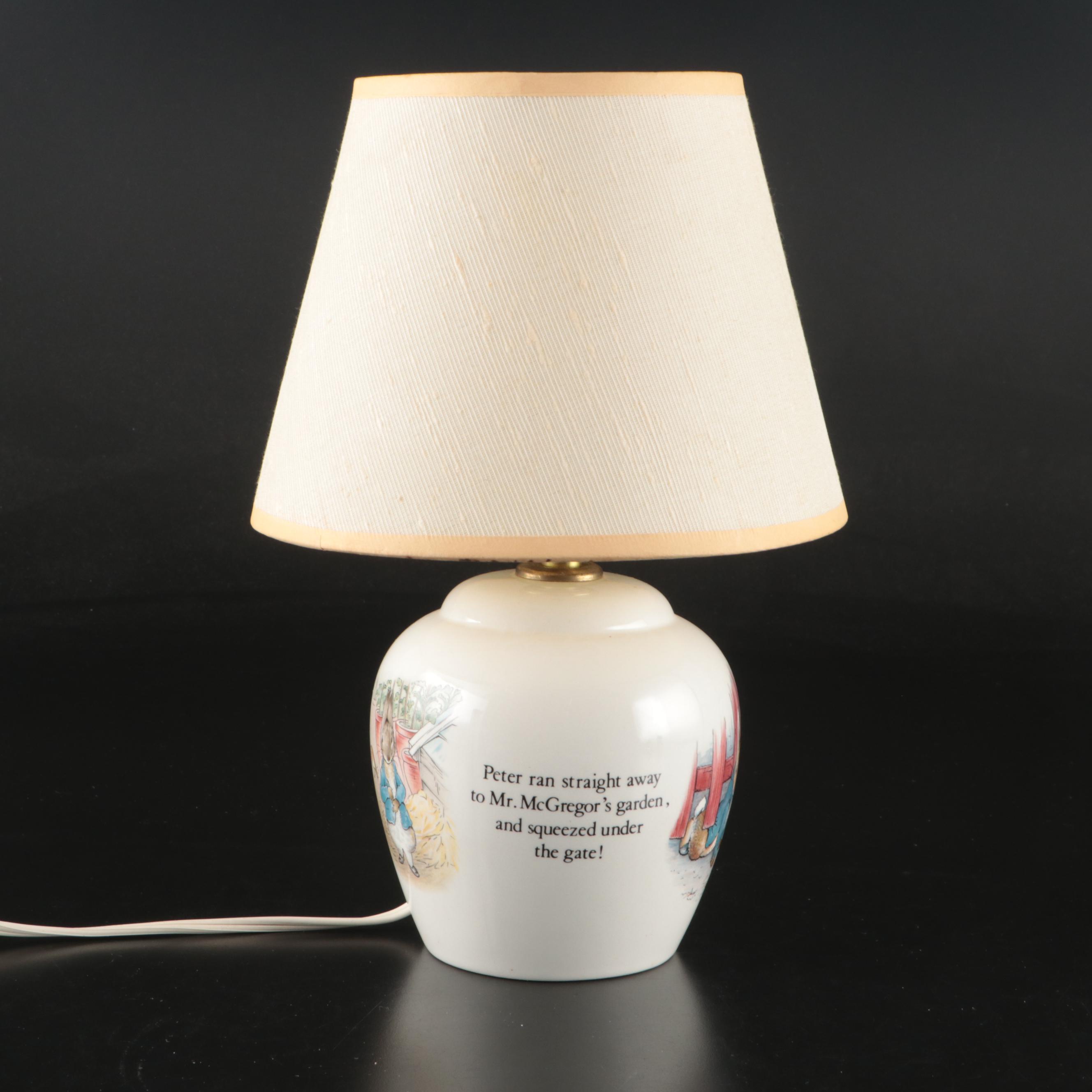 Royal Doulton "Bunnykins" Bone China Tableware with Pictorial Accent Lamp