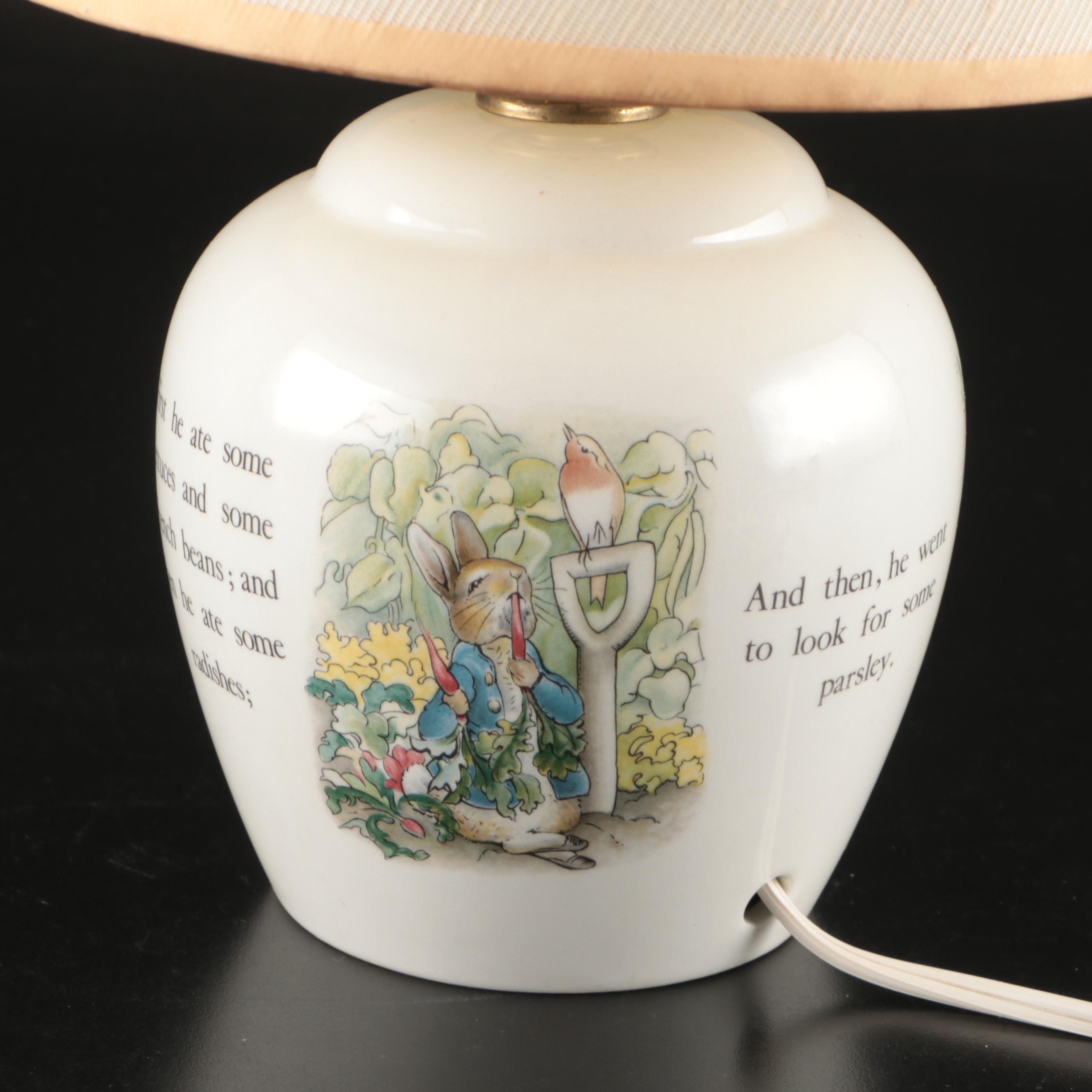 Royal Doulton "Bunnykins" Bone China Tableware with Pictorial Accent Lamp