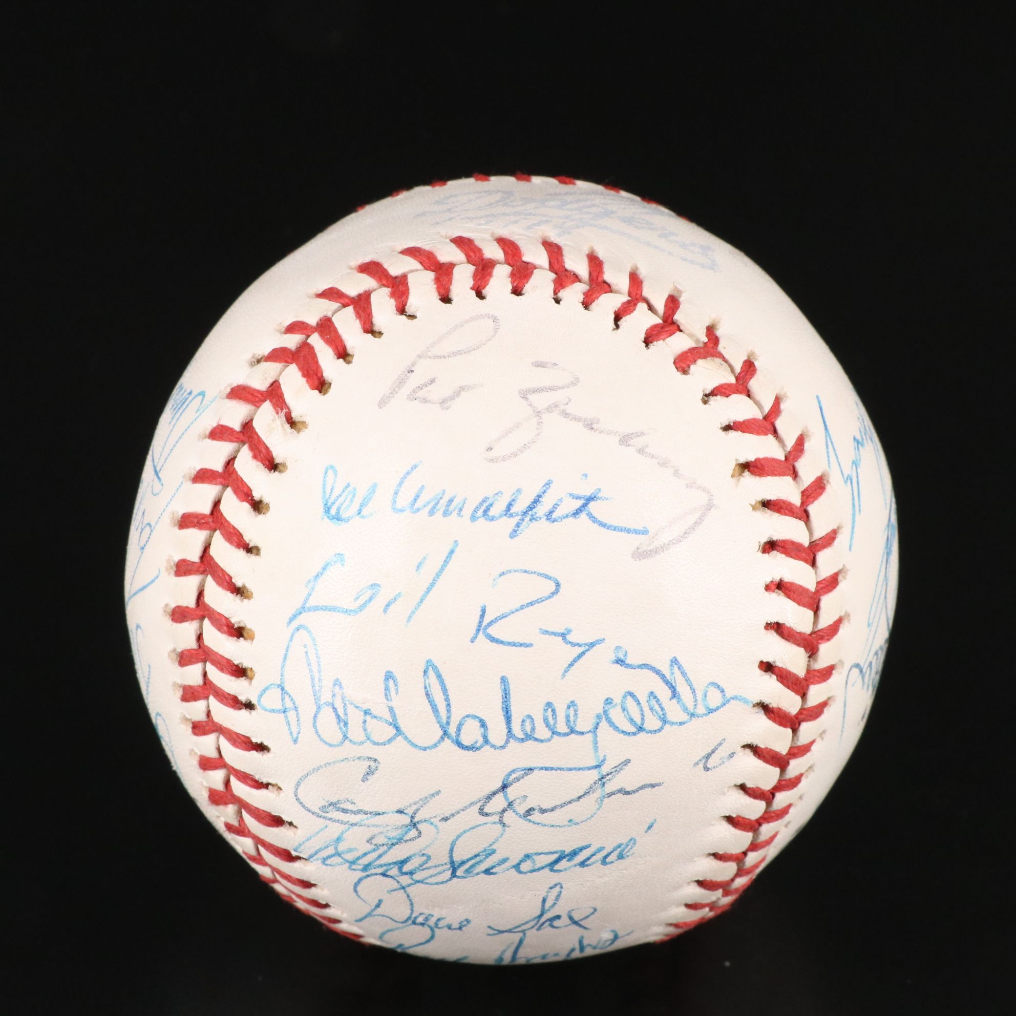 1983 Los Angeles Dodgers Team Signed Baseball Featuring Orel Hershiser and More