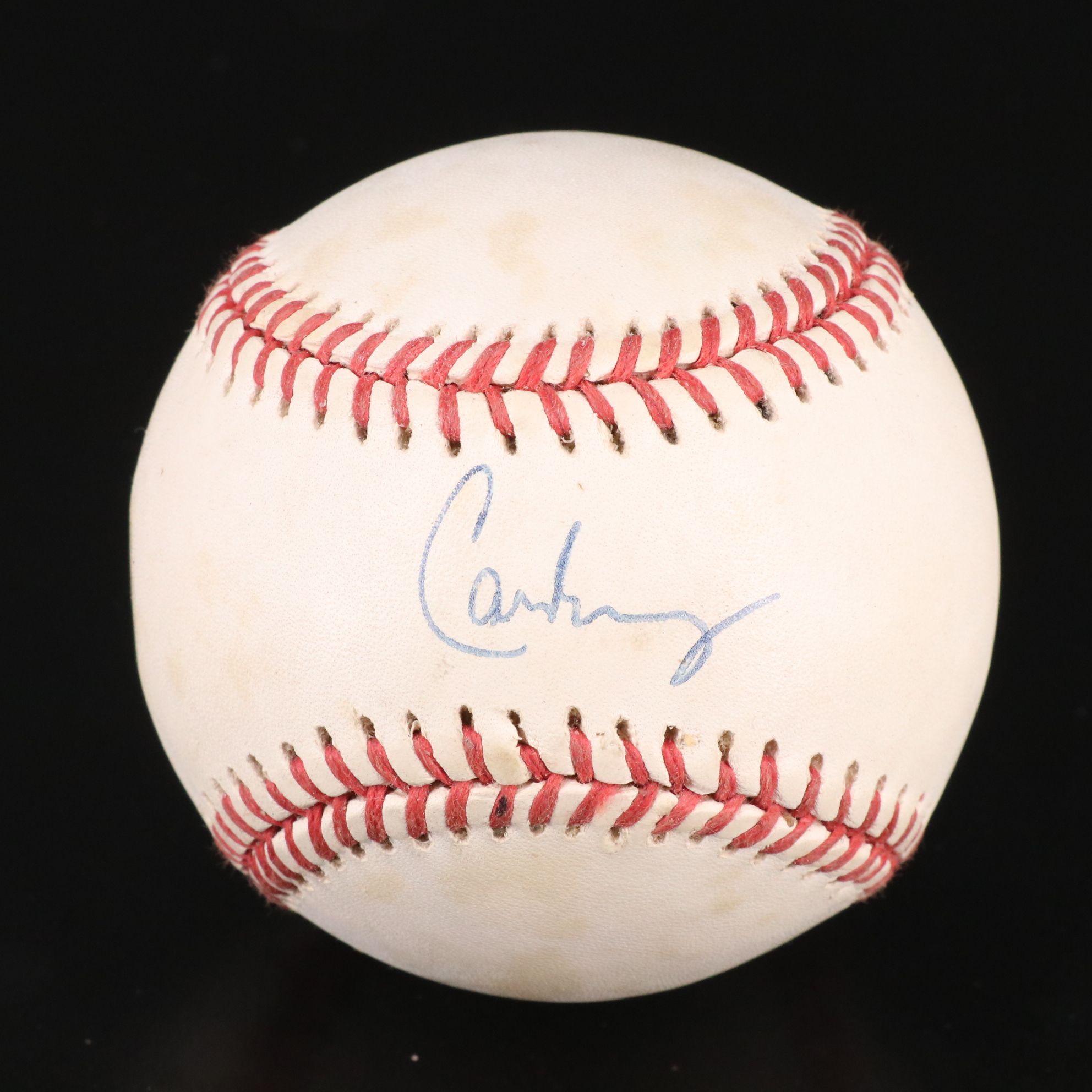 Carlos Baerga Signed Rawlings Official American League Baseball