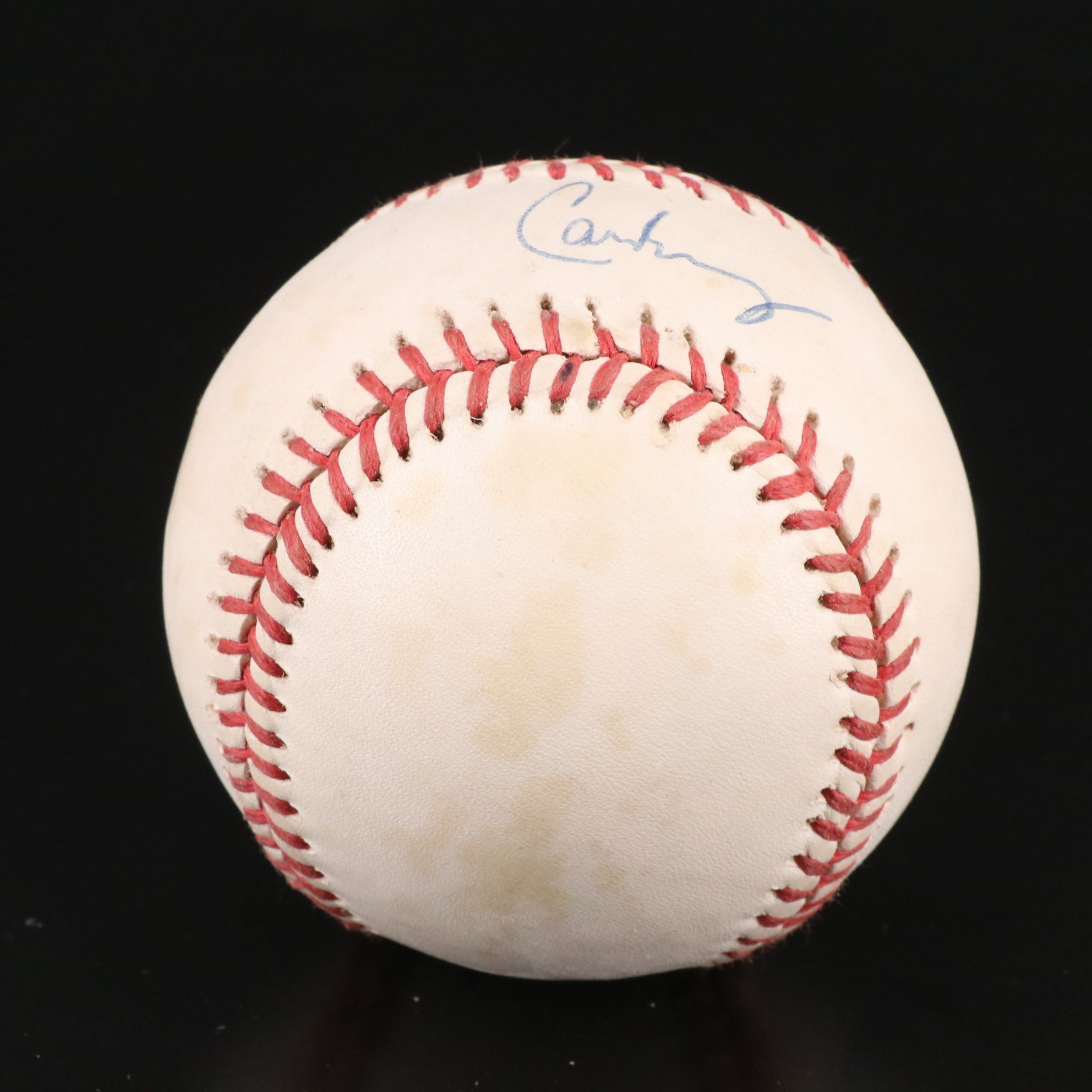 Carlos Baerga Signed Rawlings Official American League Baseball