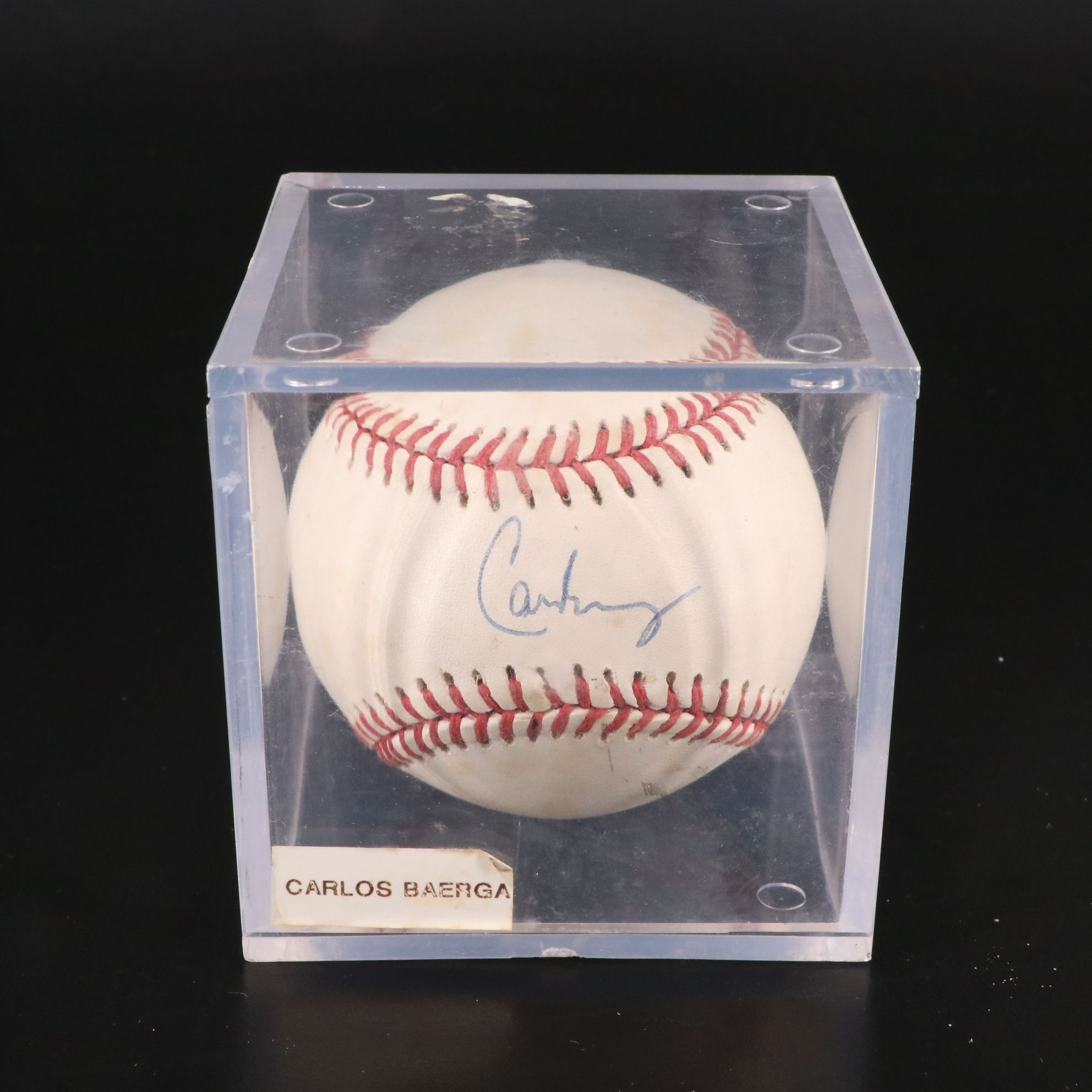 Carlos Baerga Signed Rawlings Official American League Baseball