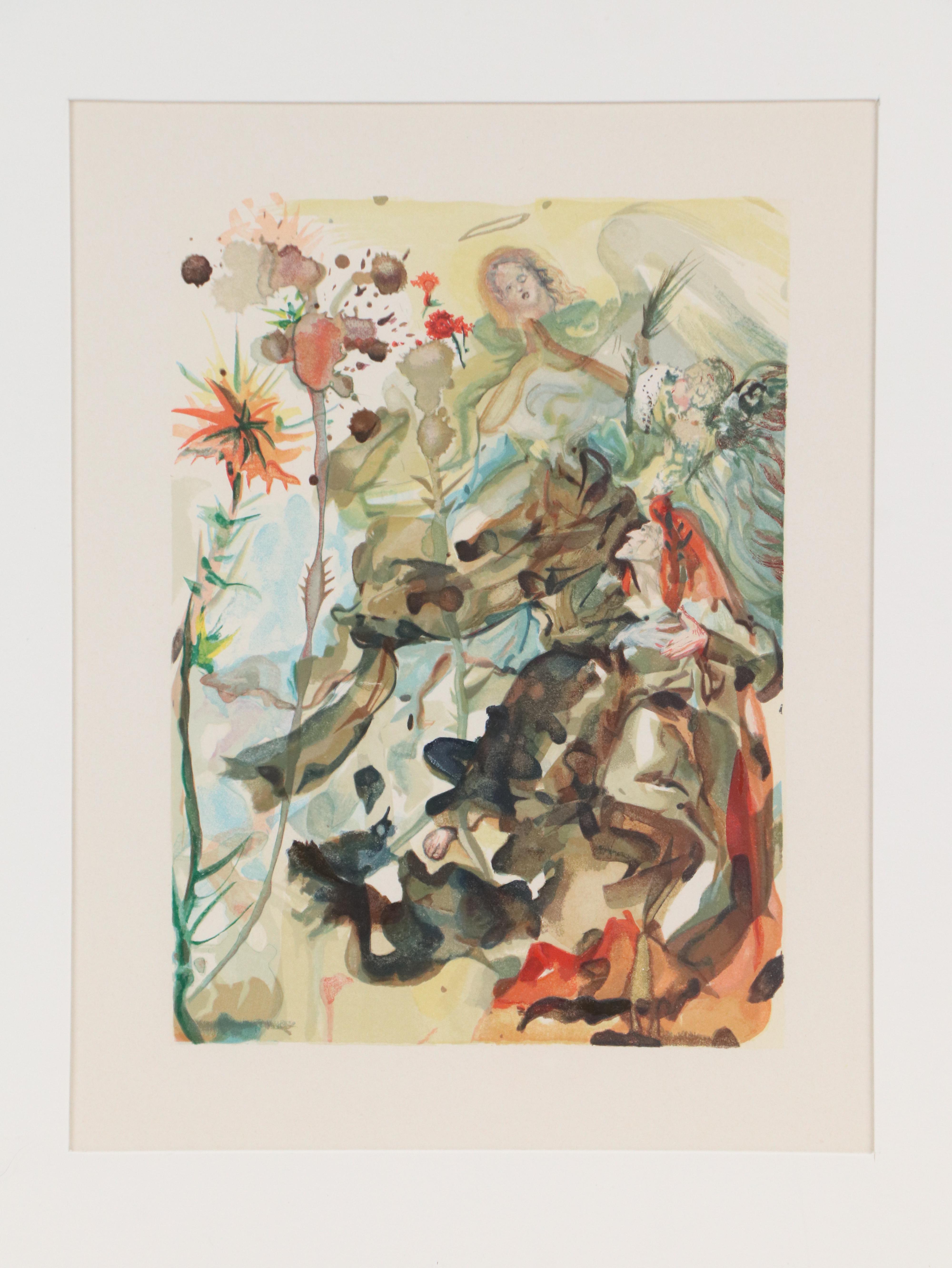 Salvador Dalí Wood Engraving "Dante Recouvre la Vie," 1960-64