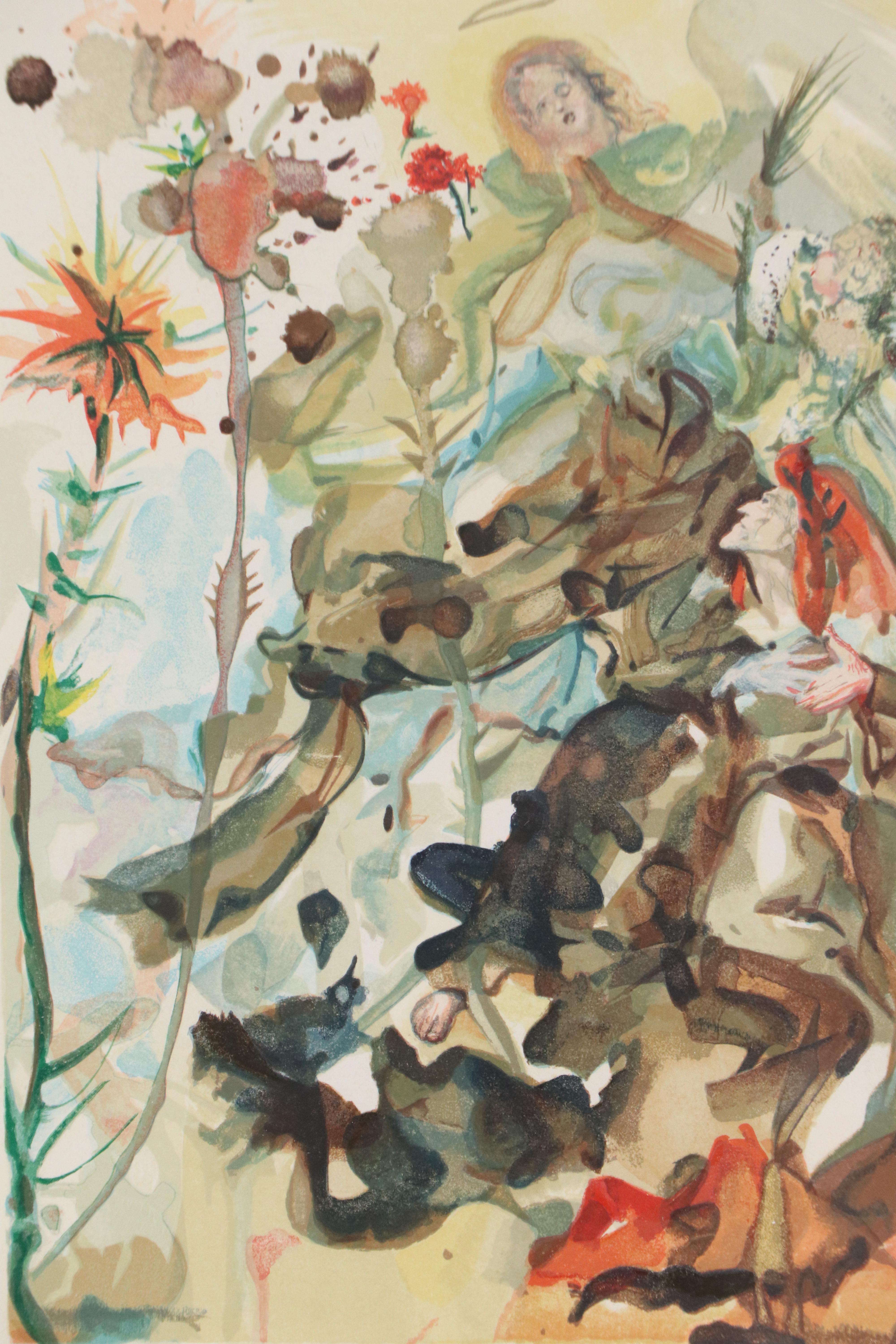 Salvador Dalí Wood Engraving "Dante Recouvre la Vie," 1960-64