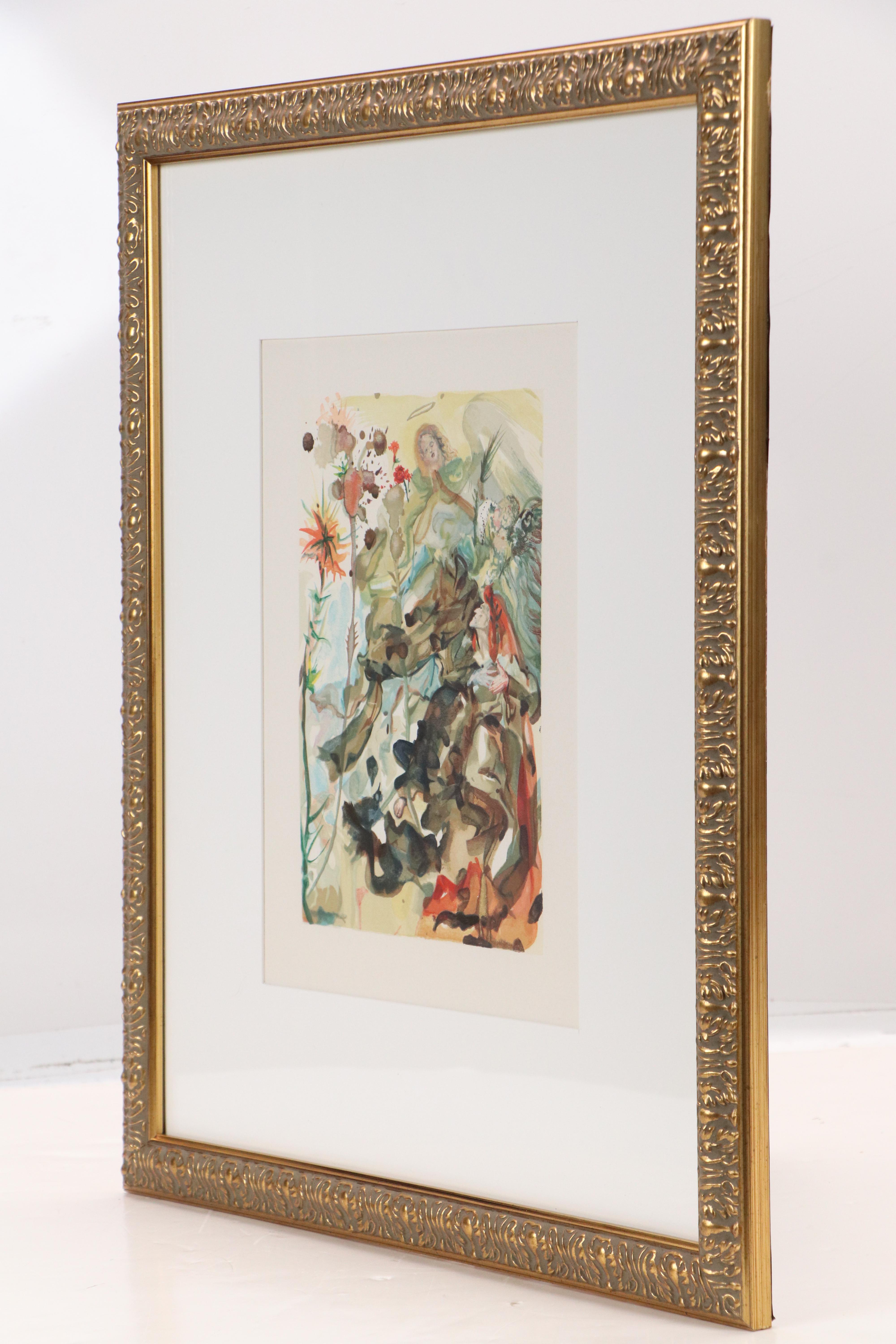 Salvador Dalí Wood Engraving "Dante Recouvre la Vie," 1960-64