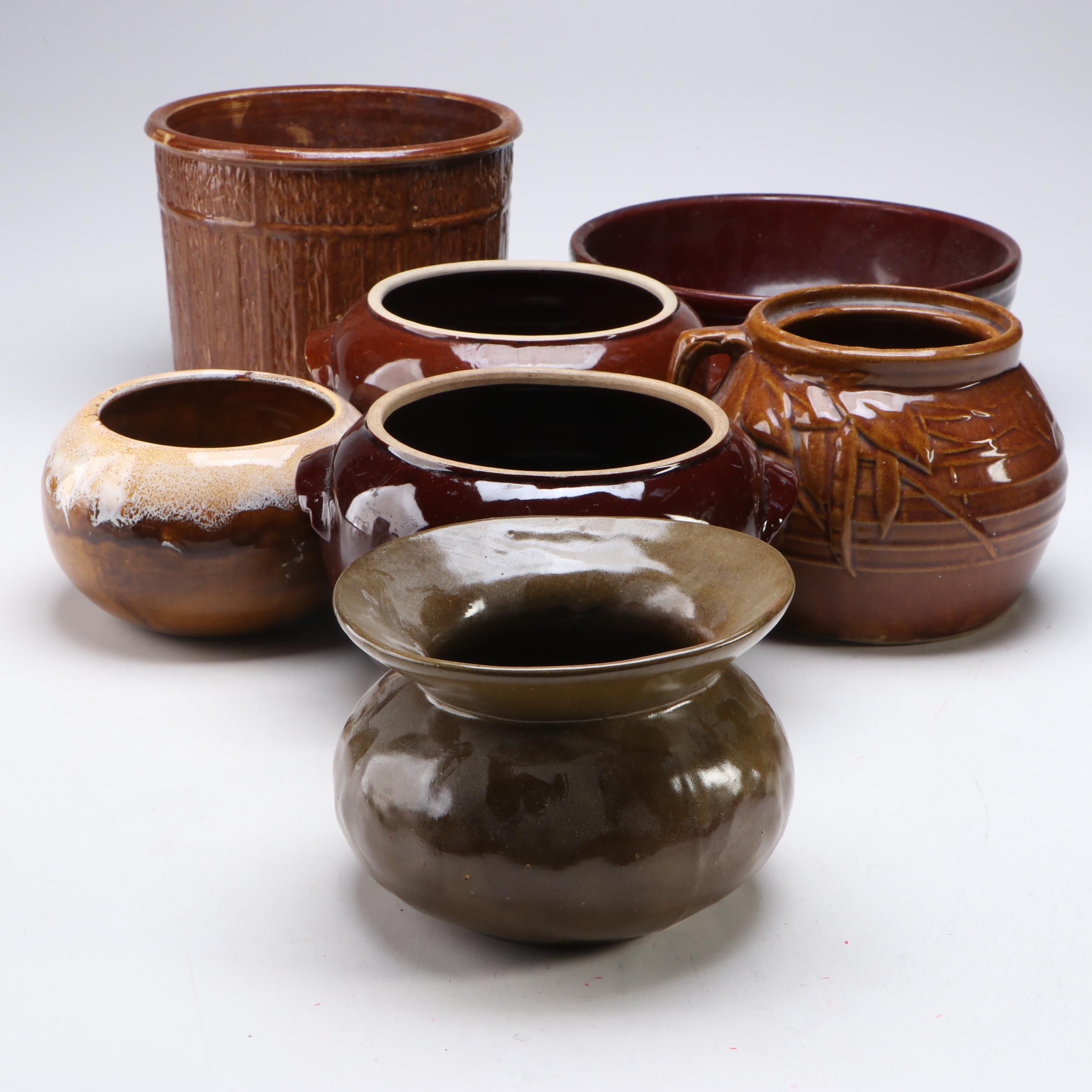 McCoy and Other Earth Tone Glaze Art Pottery Planters