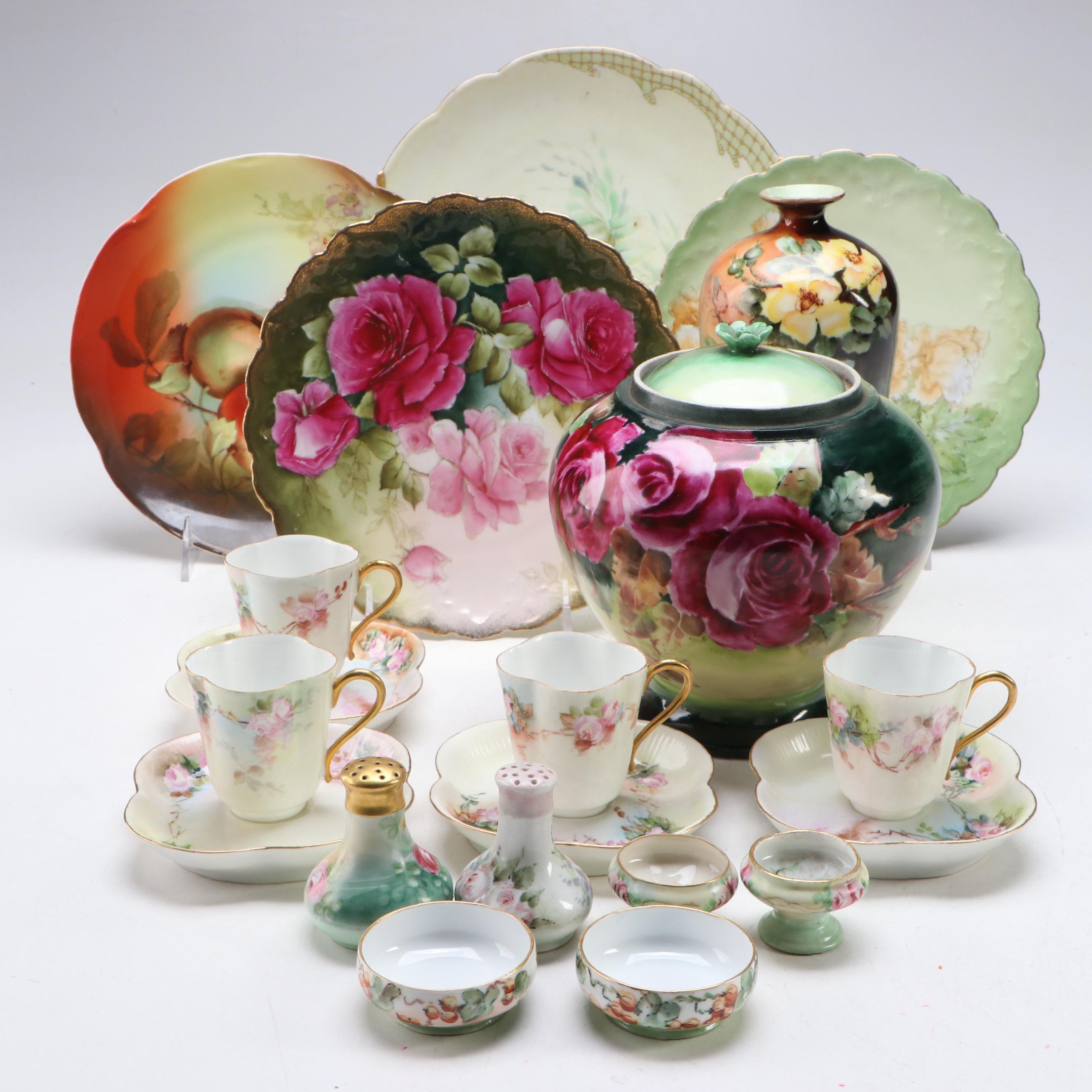 Jean Pouyat French with German and Other Hand-Painted Tableware