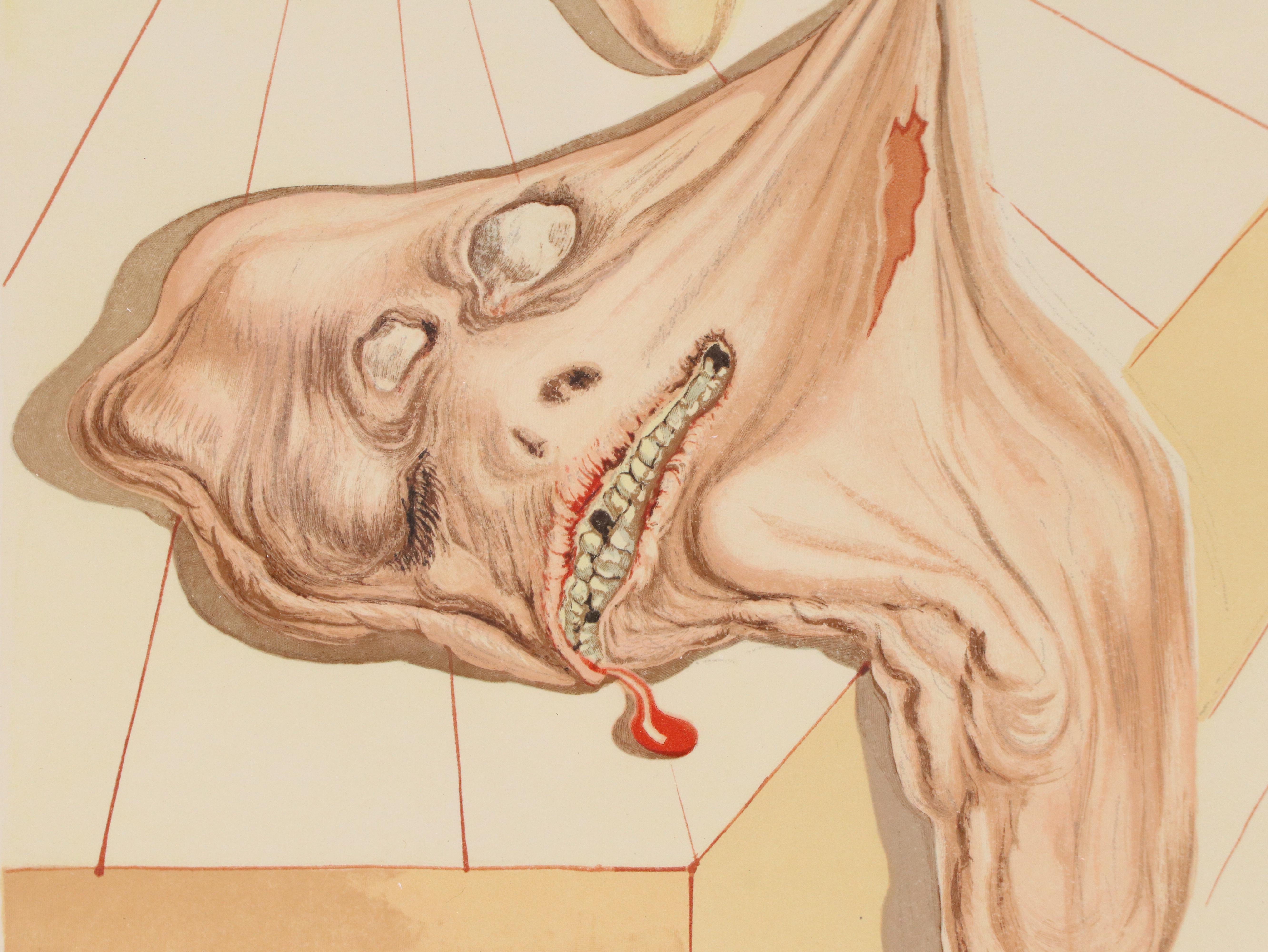 Salvador Dalí Wood Engraving "Les hommes qui s'entre-dévorent," 1960-64