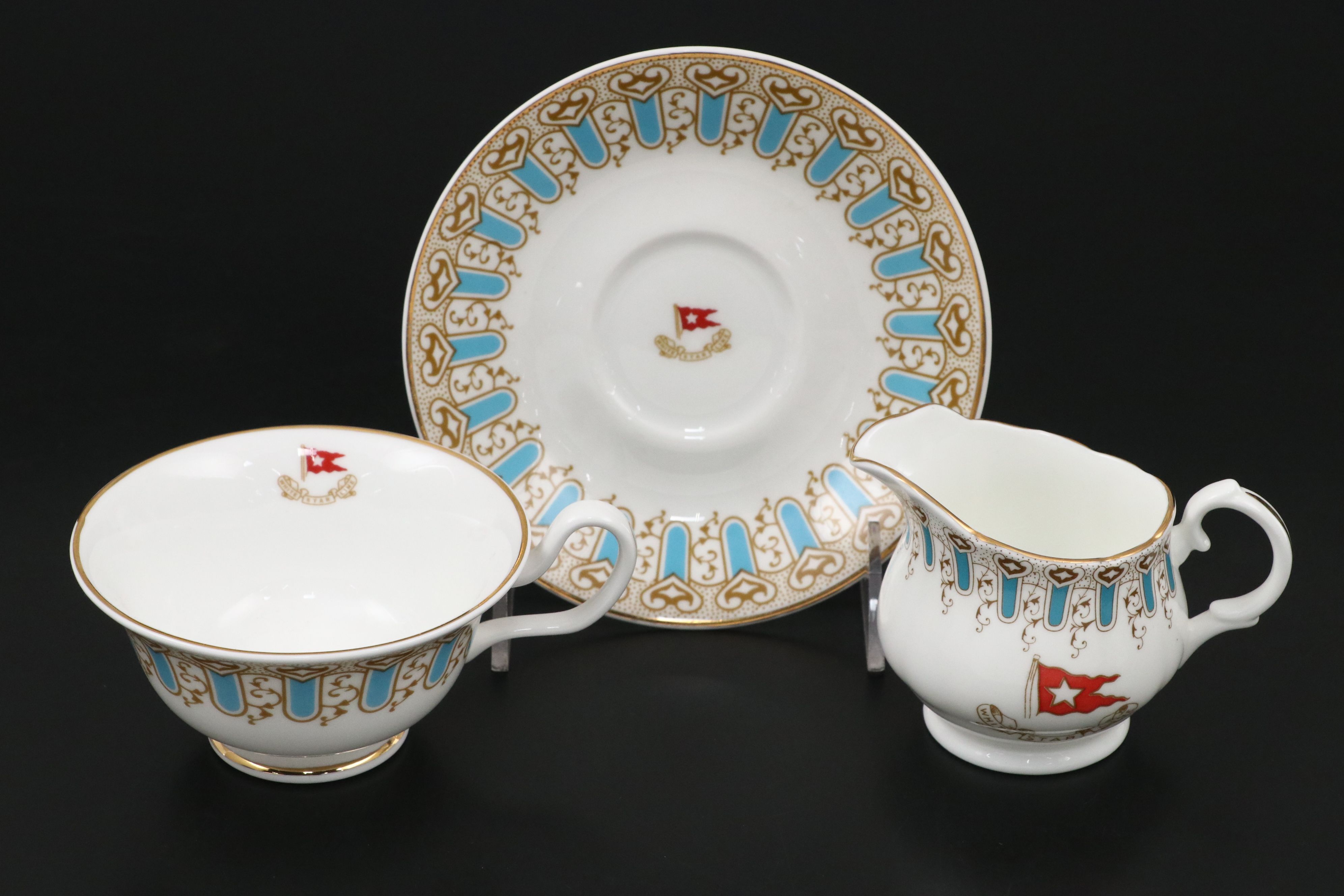 RMS Titanic Tile with Movie Prop Plate, Creamer, Saucer and More