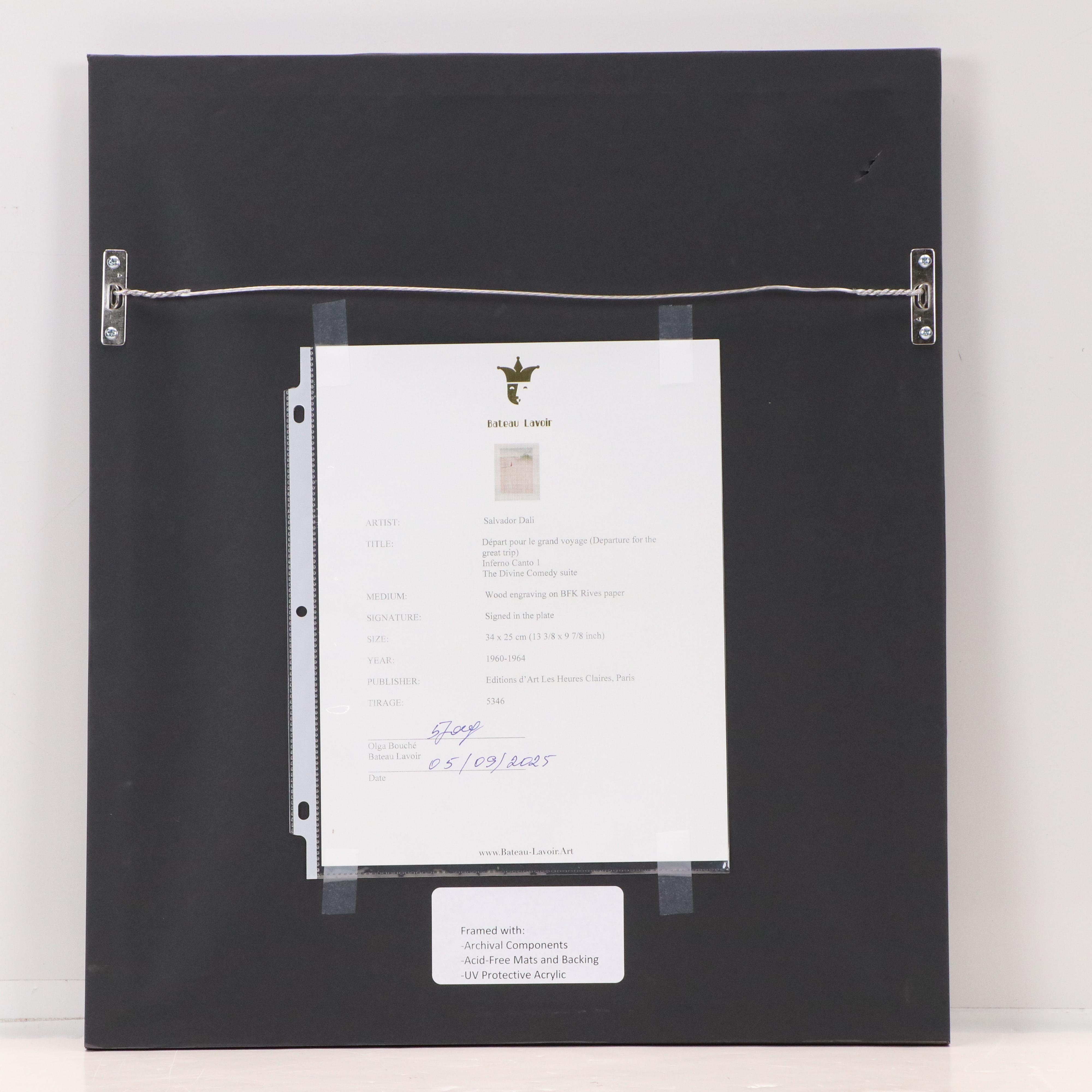 Salvador Dalí Wood Engraving "Départ pour le Grand Voyage," 1960-64