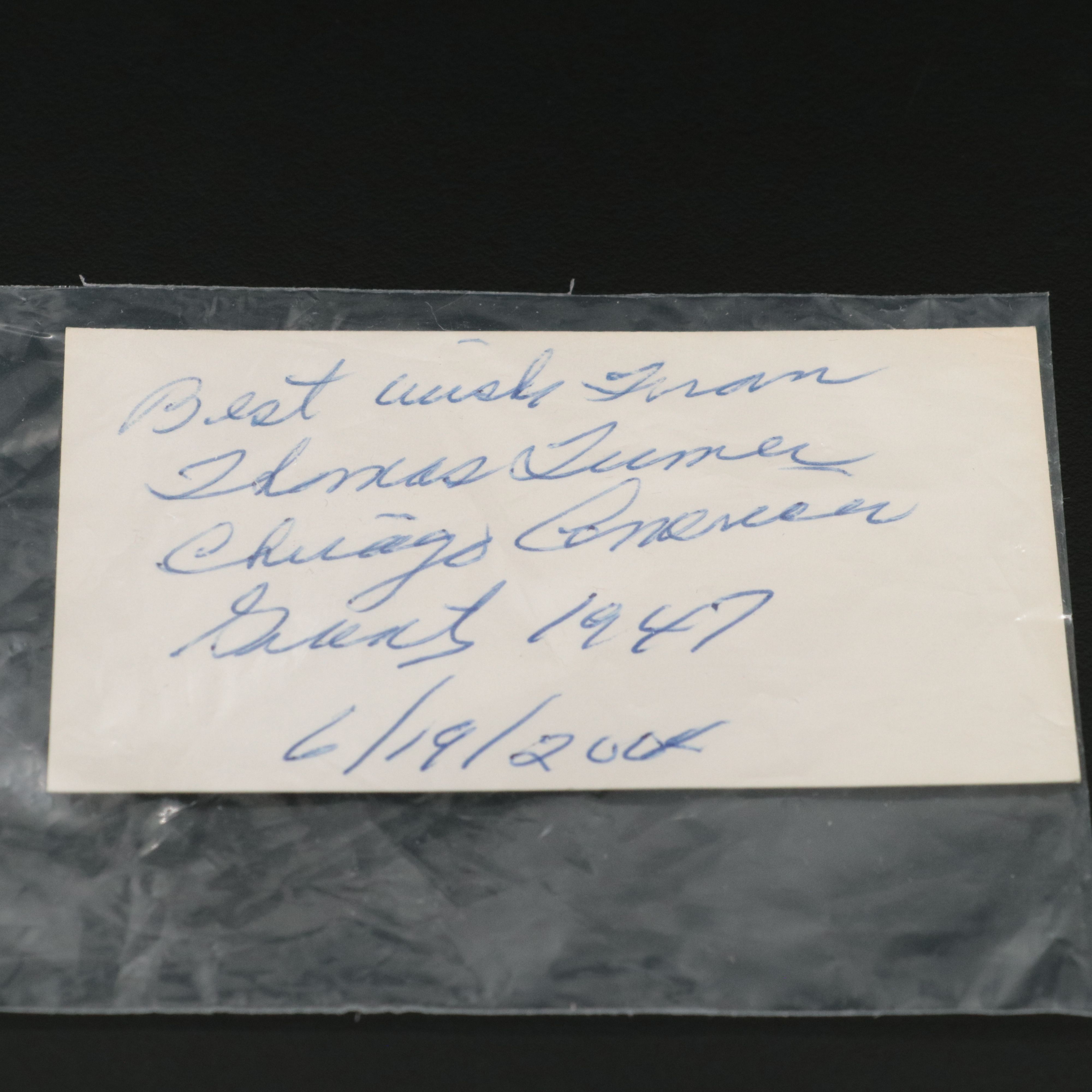 Hank Aaron Signed Photo and Thomas Turner Signature, Baseball Negro League