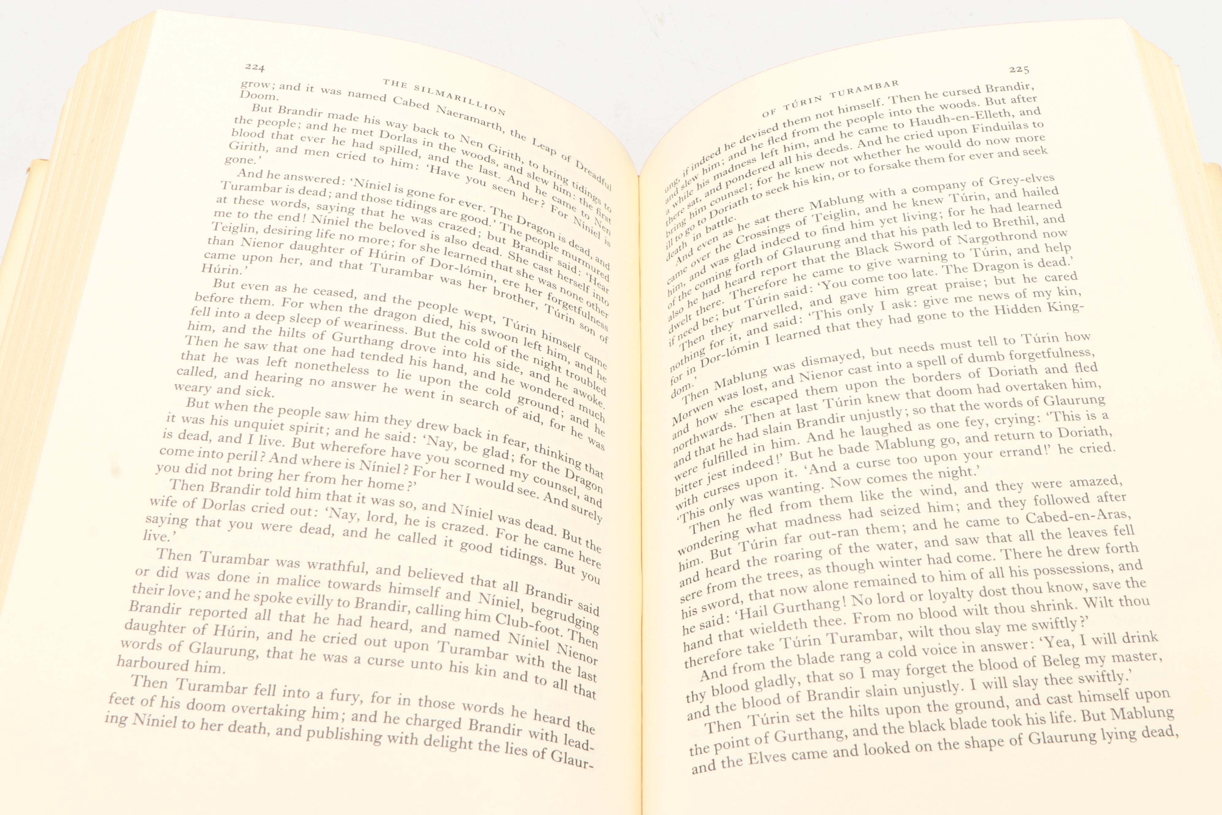 First American Edition "The Silmarillion" by J. R. R. Tolkien with Map, 1977