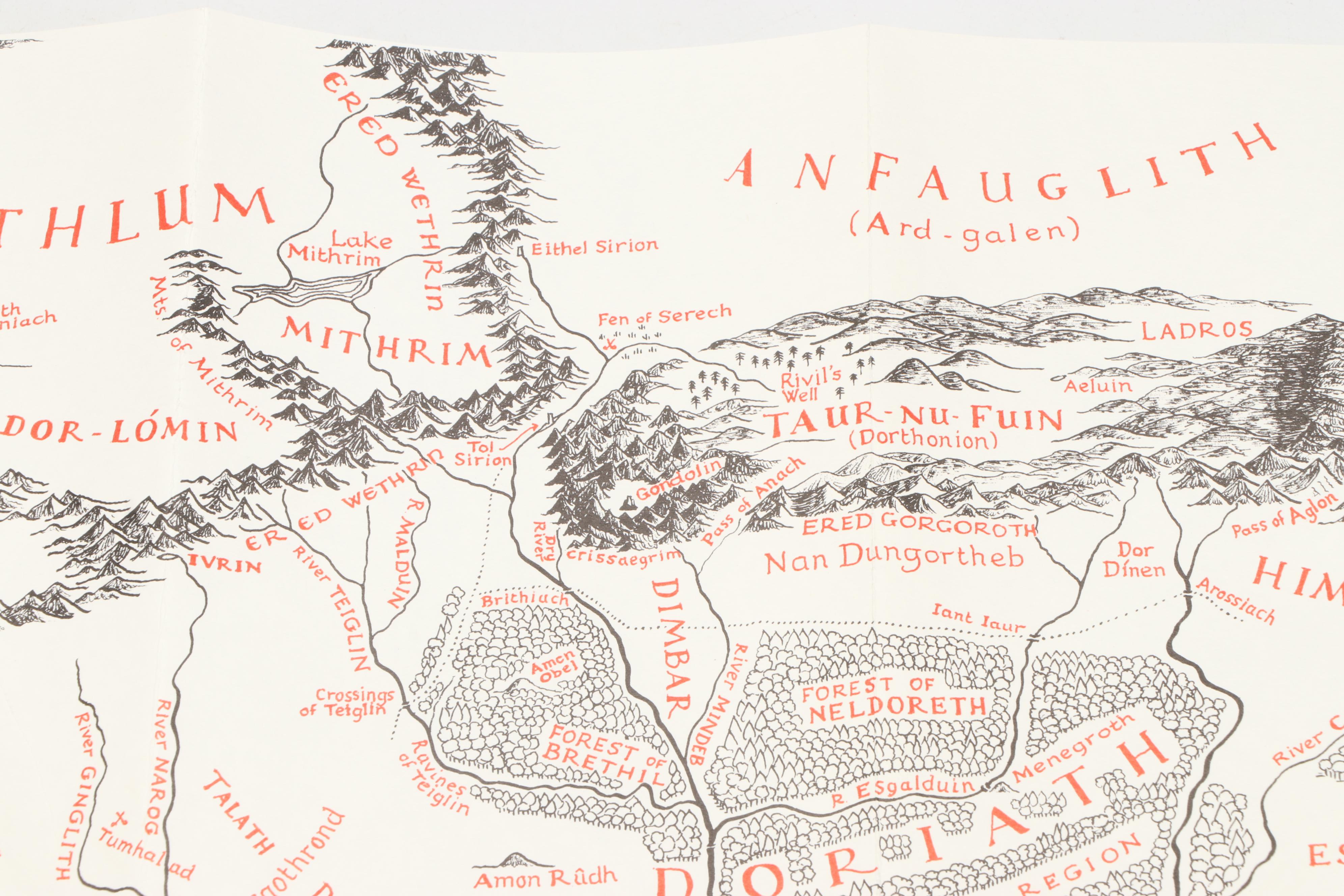 First American Edition "The Silmarillion" by J. R. R. Tolkien with Map, 1977