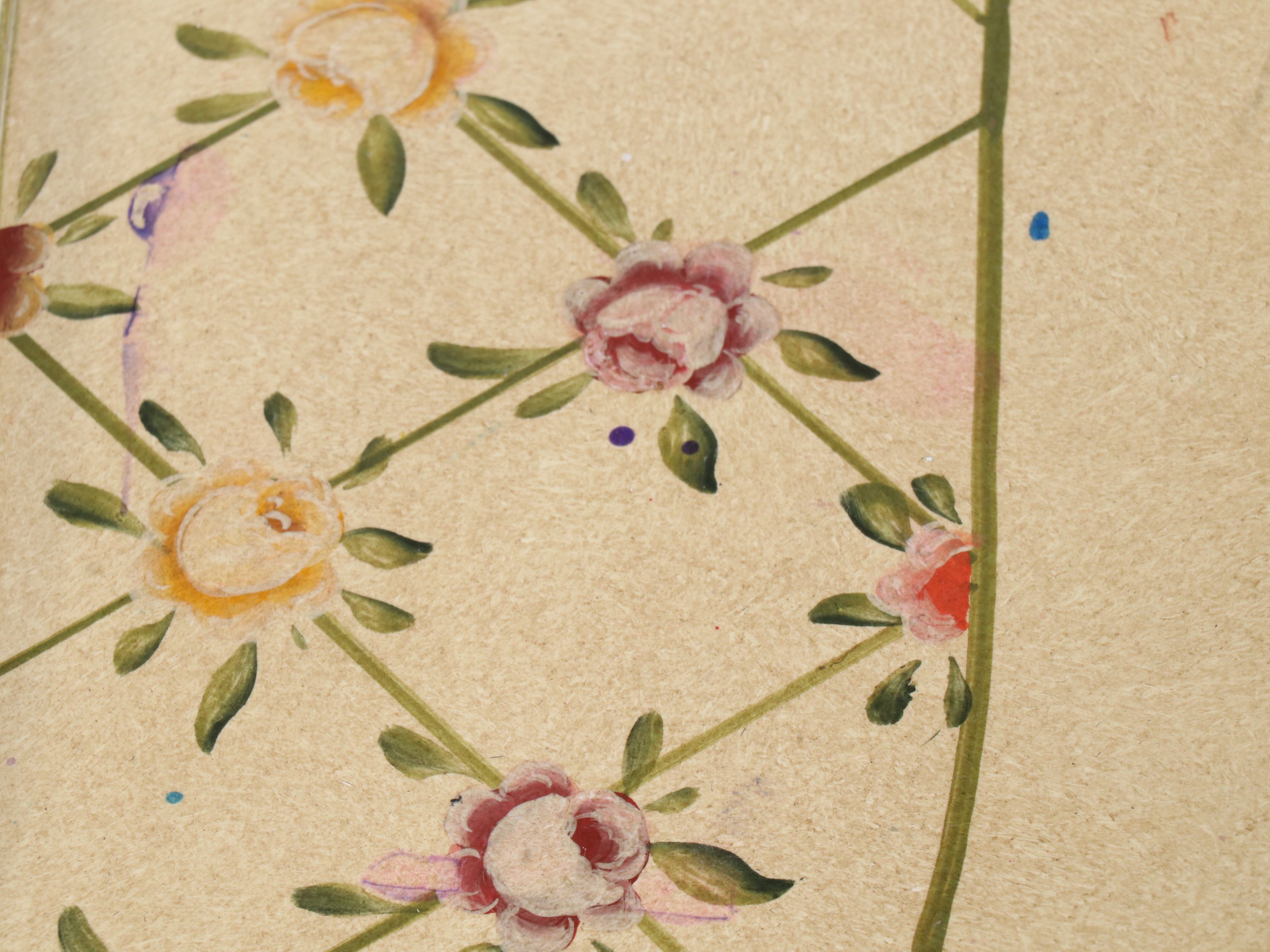 Ardley Hall Queen Anne Style Painted Wood Writing Desk and Chair