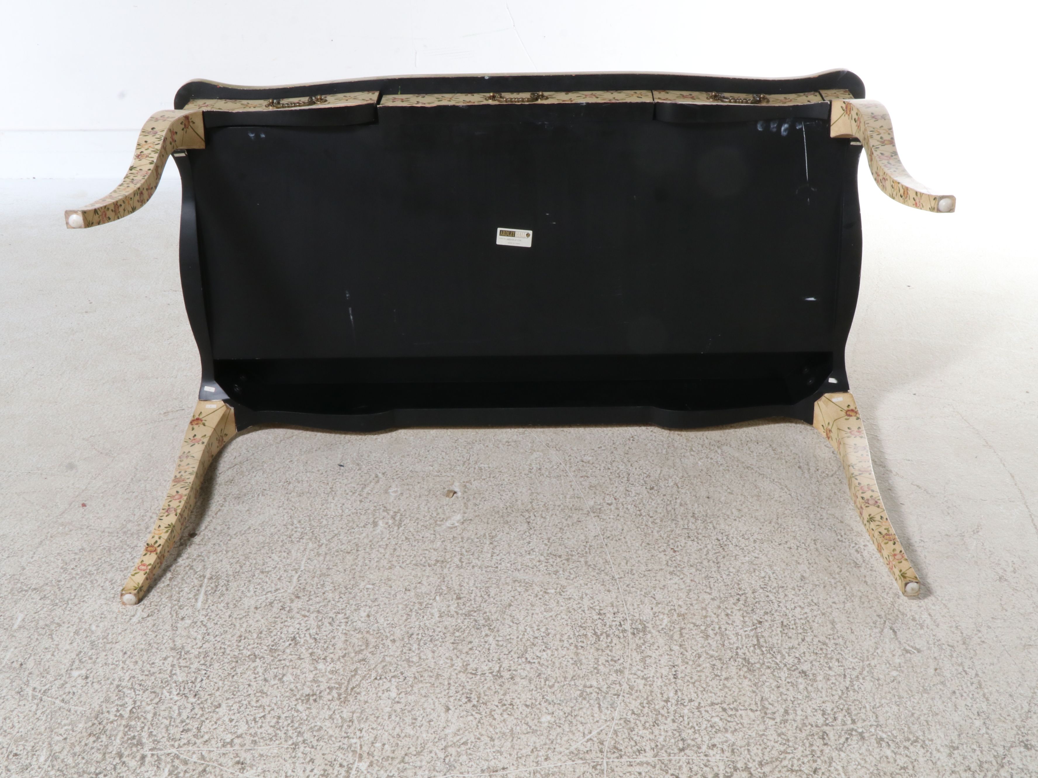 Ardley Hall Queen Anne Style Painted Wood Writing Desk and Chair