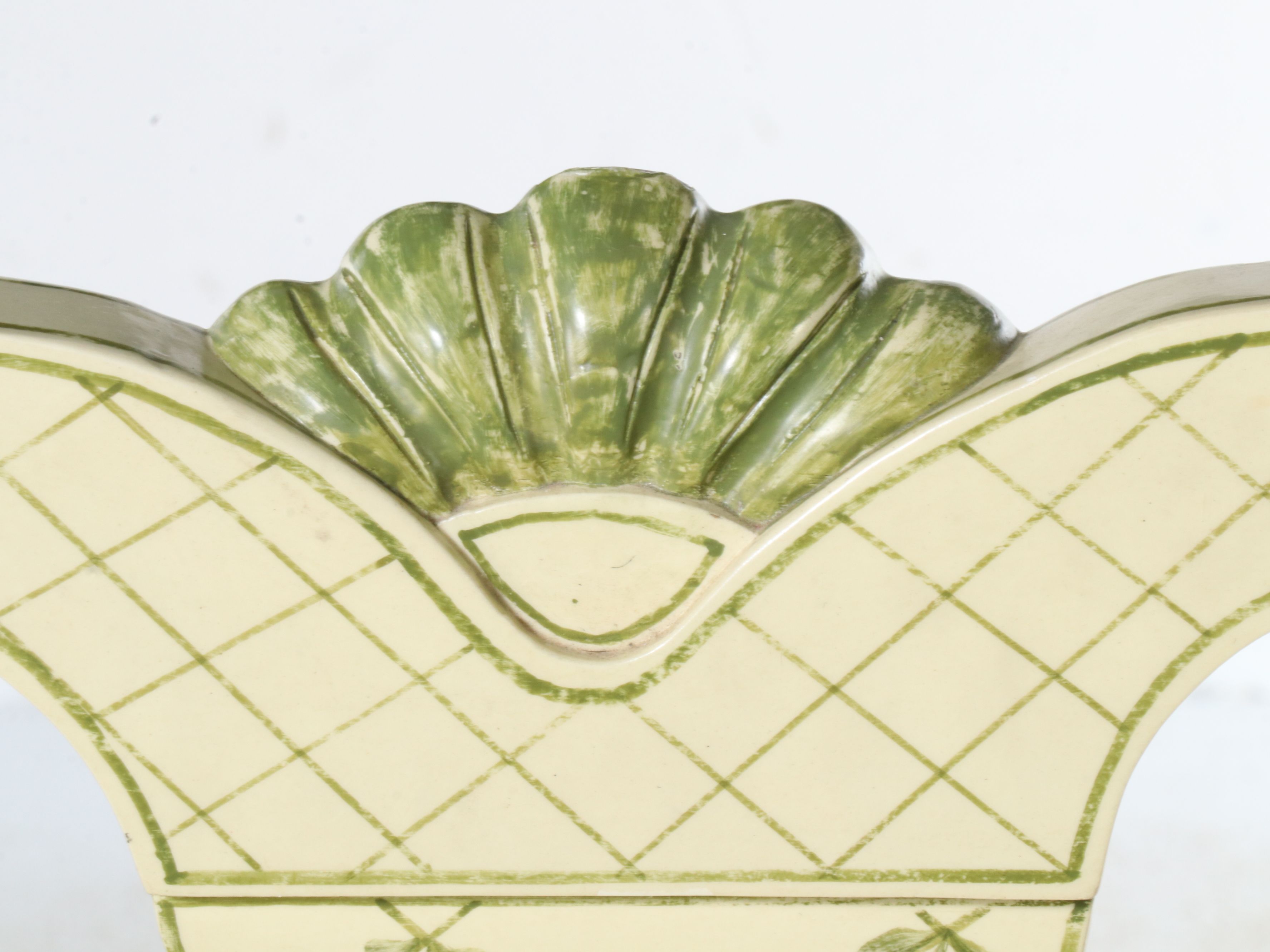 Ardley Hall Queen Anne Style Painted Wood Writing Desk and Chair