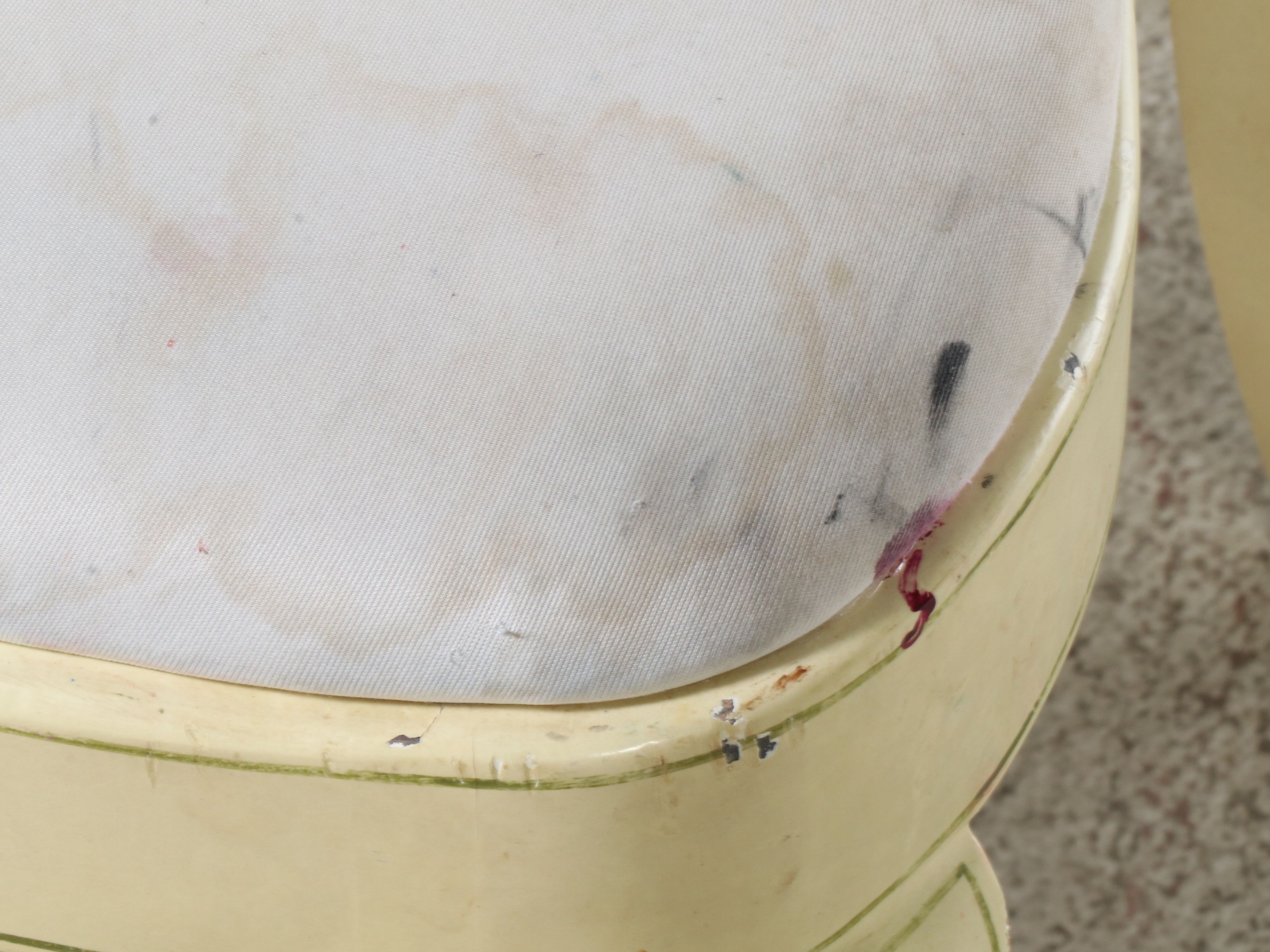 Ardley Hall Queen Anne Style Painted Wood Writing Desk and Chair