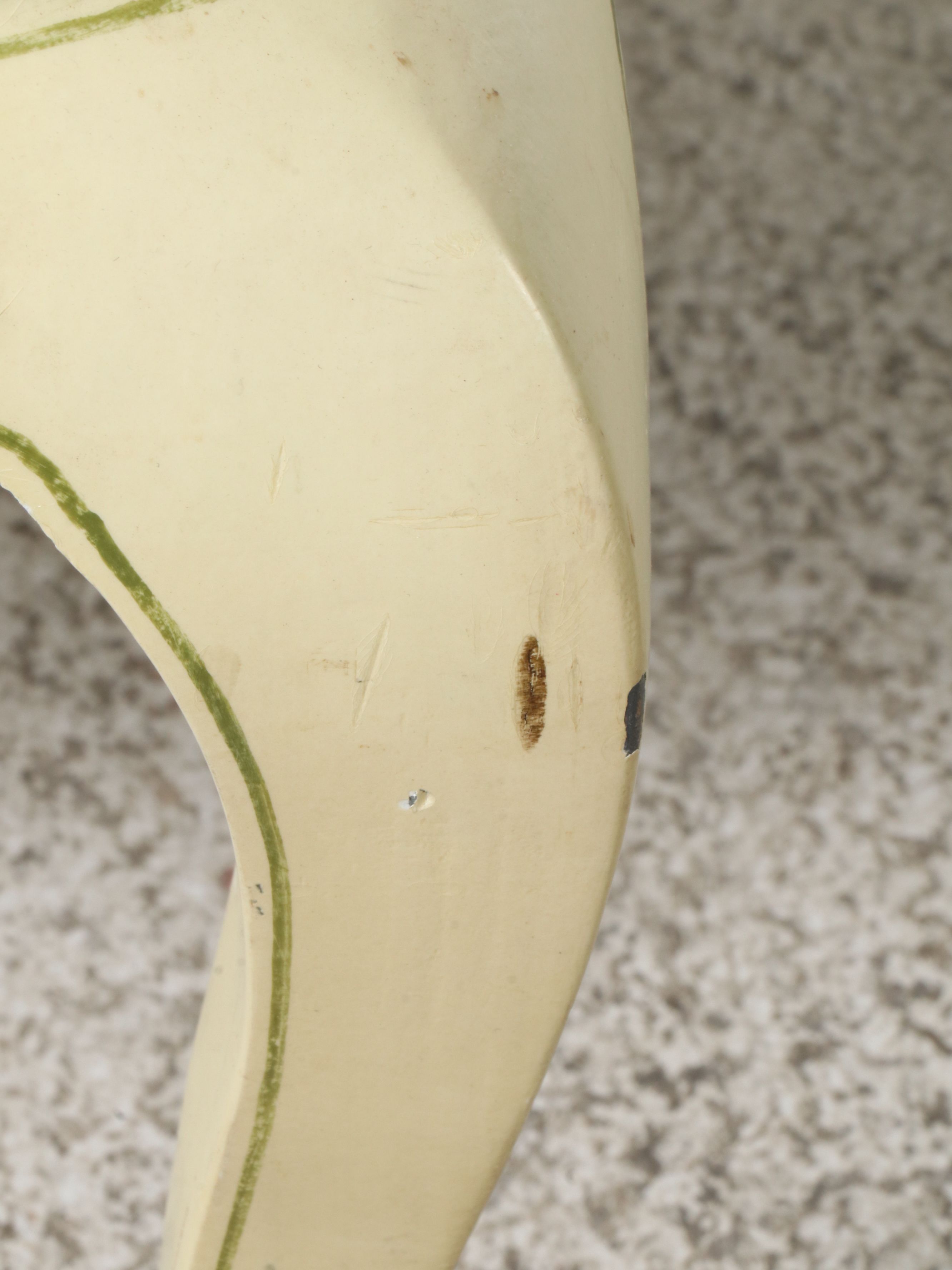 Ardley Hall Queen Anne Style Painted Wood Writing Desk and Chair