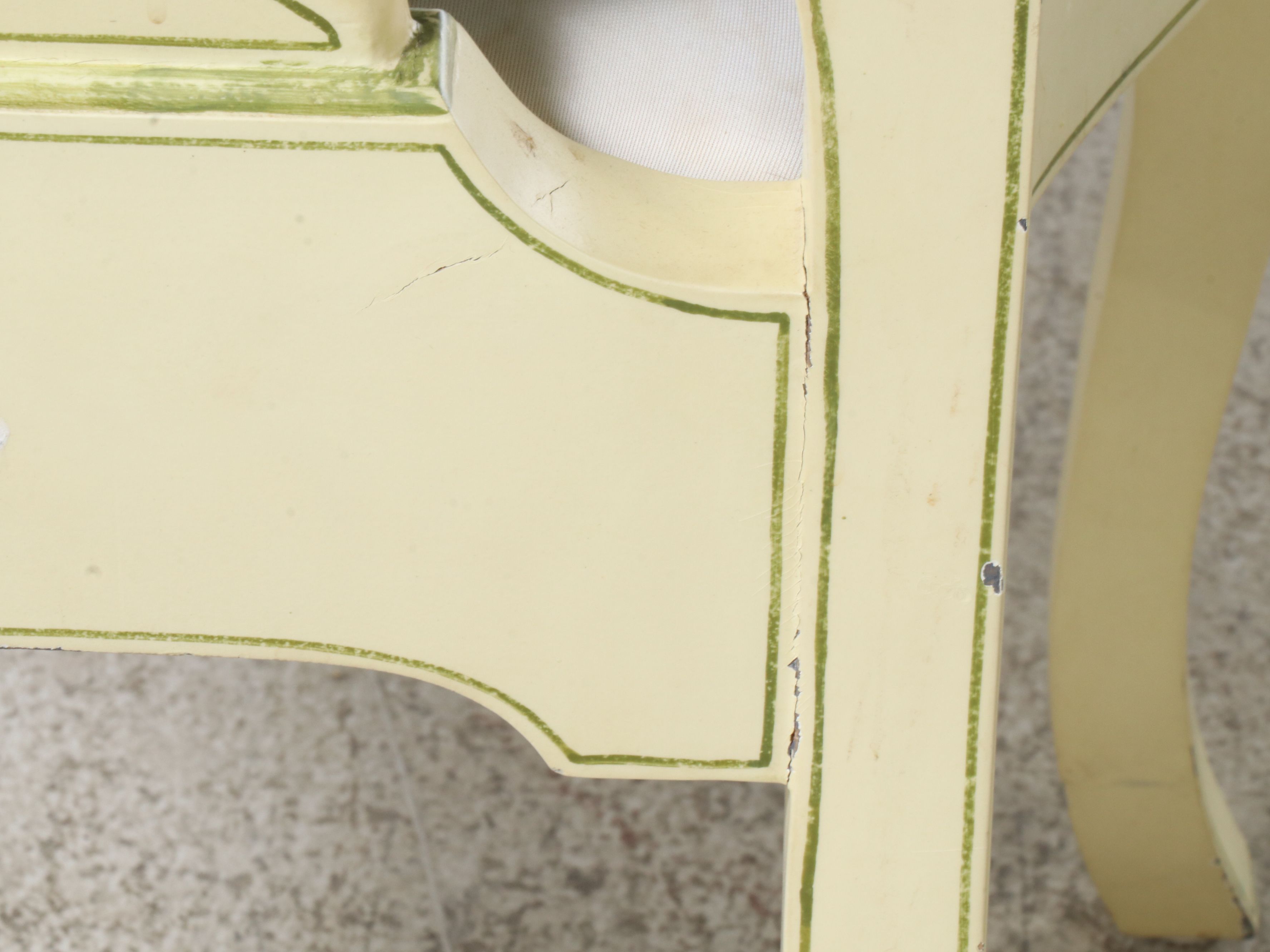 Ardley Hall Queen Anne Style Painted Wood Writing Desk and Chair