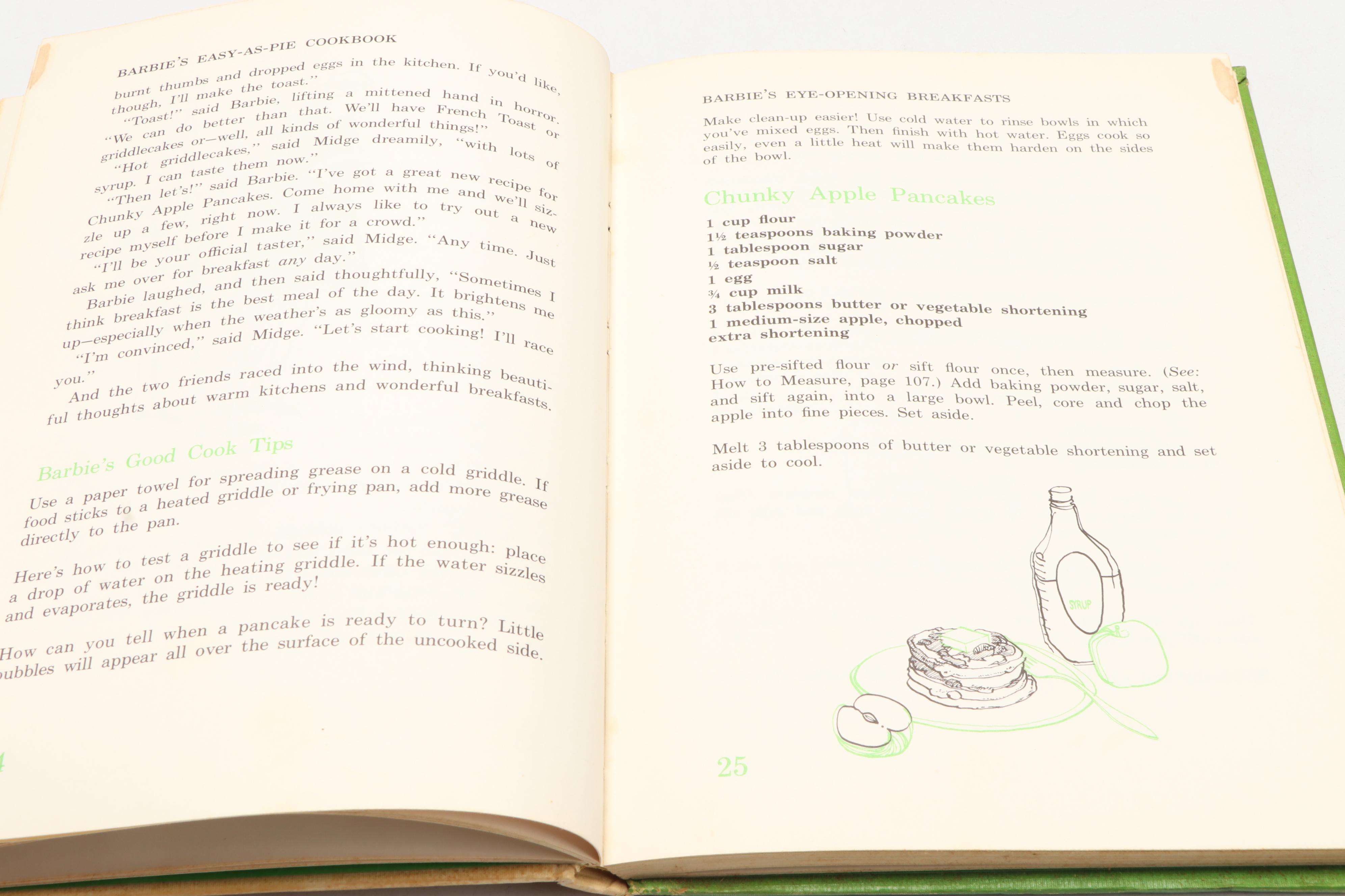 First Printing "Barbie's Easy-As-Pie Cookbook" by Cynthia Lawrence, 1964