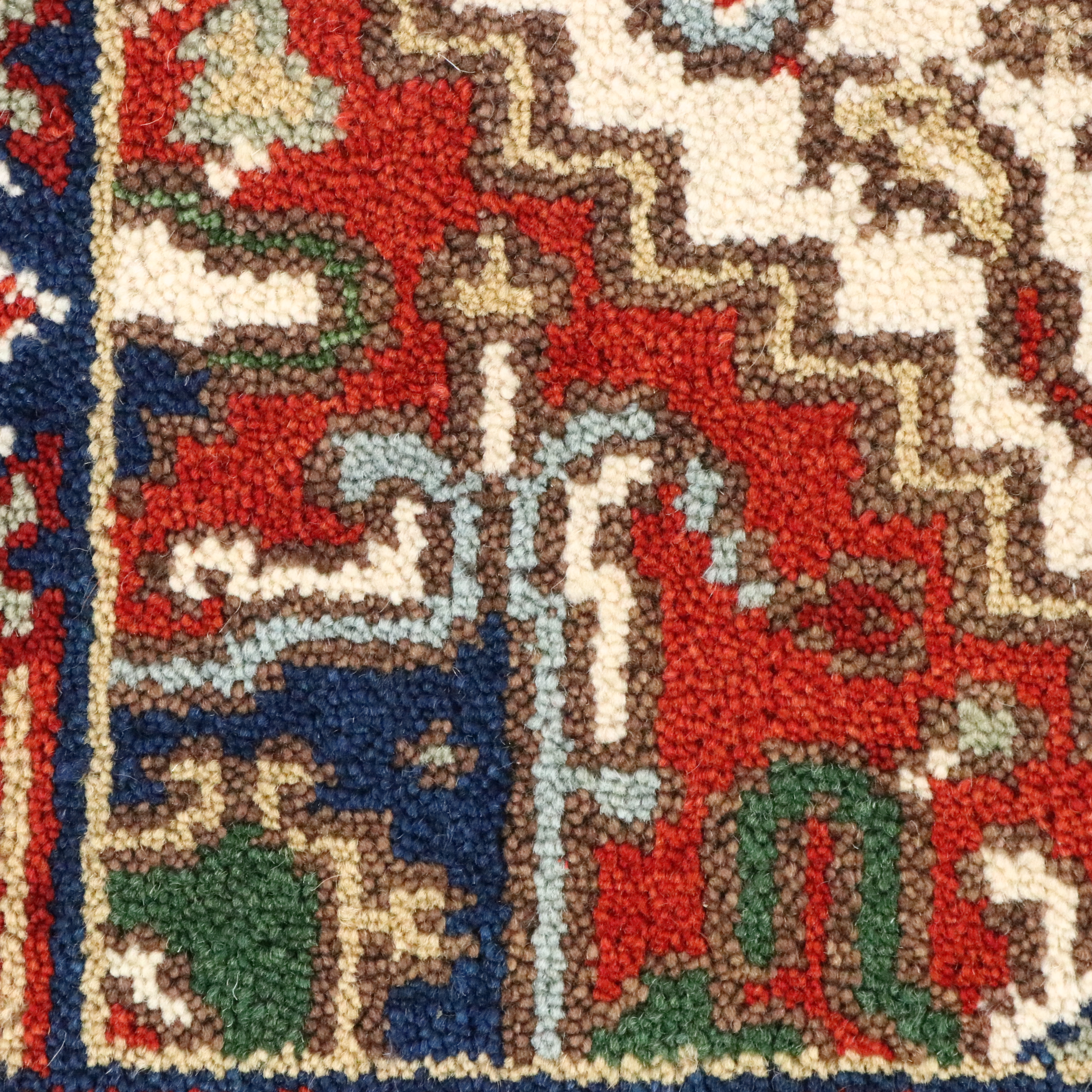 2'8 x 10'1 Hand-Knotted Indo-Persian Serapi Carpet Runner