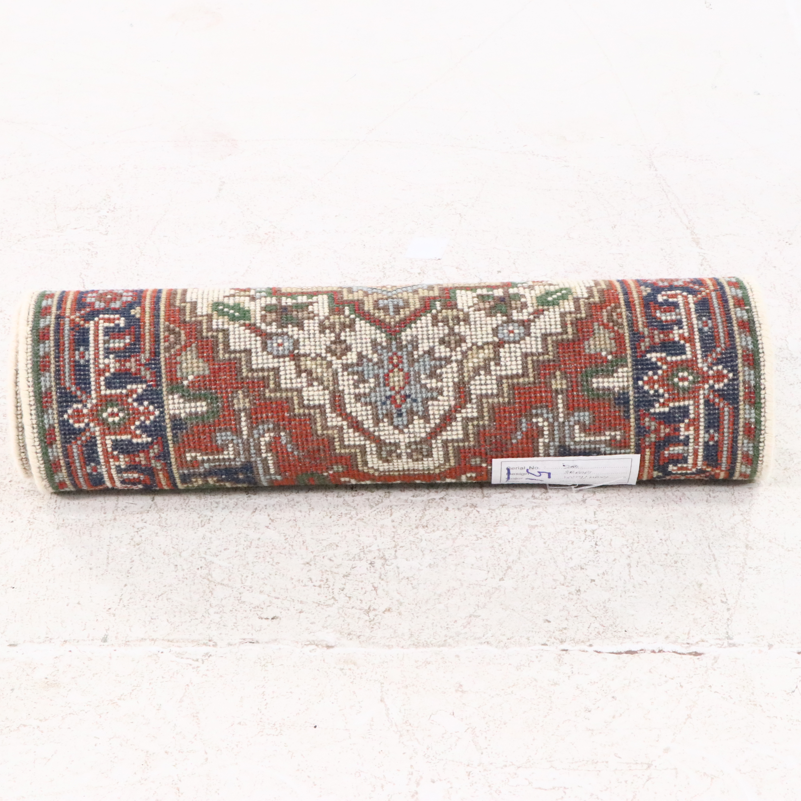 2'8 x 10'1 Hand-Knotted Indo-Persian Serapi Carpet Runner