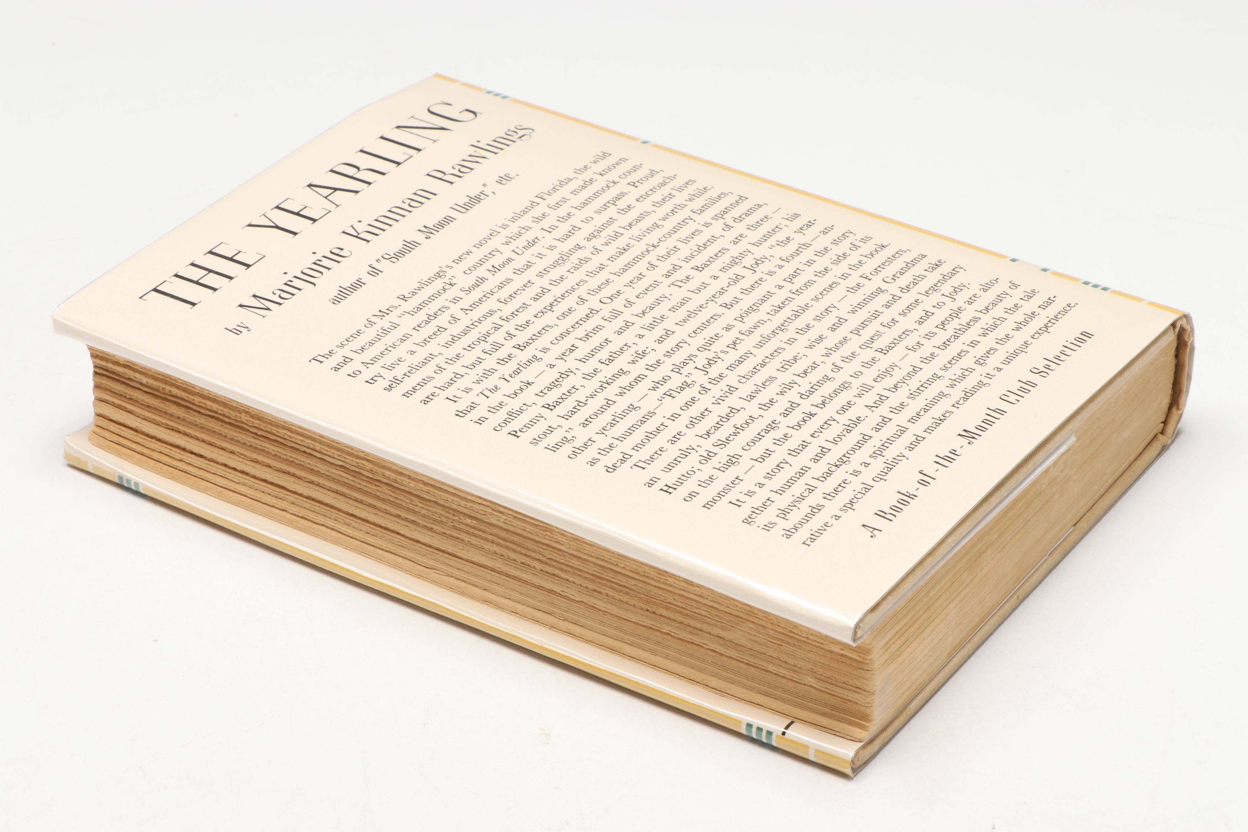 First Edition "The Yearling" by Marjorie Kinnan Rawlings, 1938