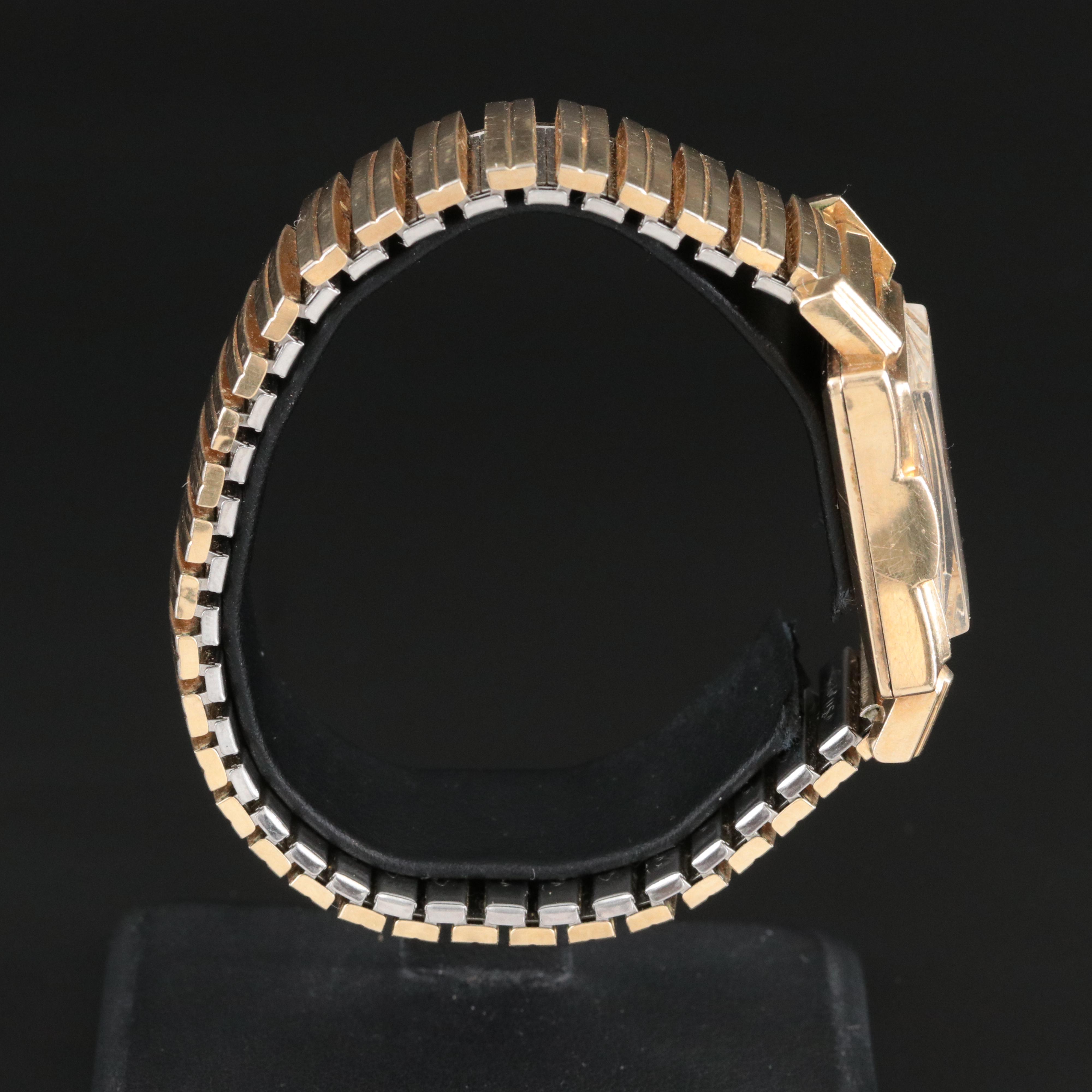 Mark Nicolet Swiss Gold-Filled Fancy Lug Stem Wind Watch