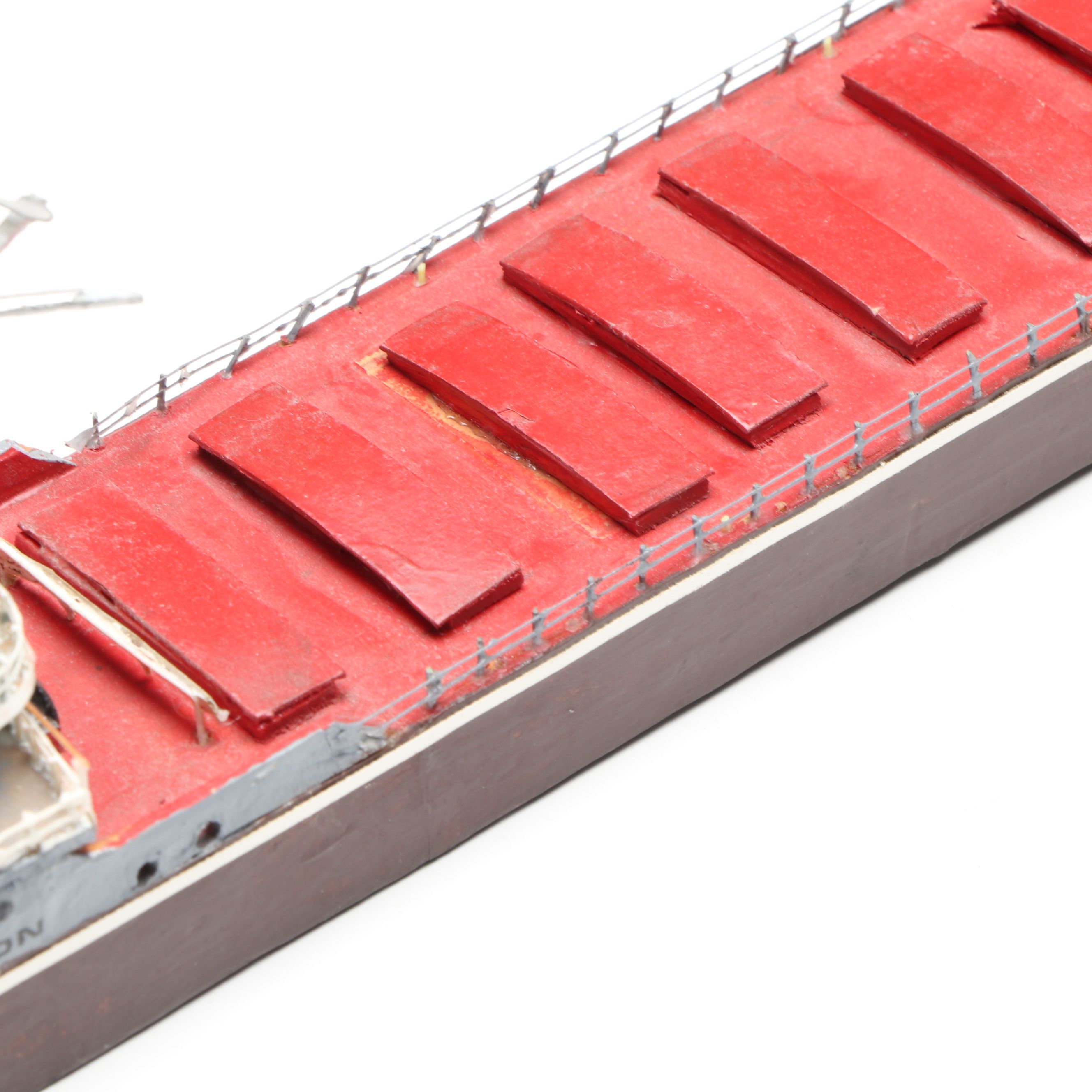 Edward L. Ryerson Handcrafted Wooden Bulk Carrier Freighter with Hat