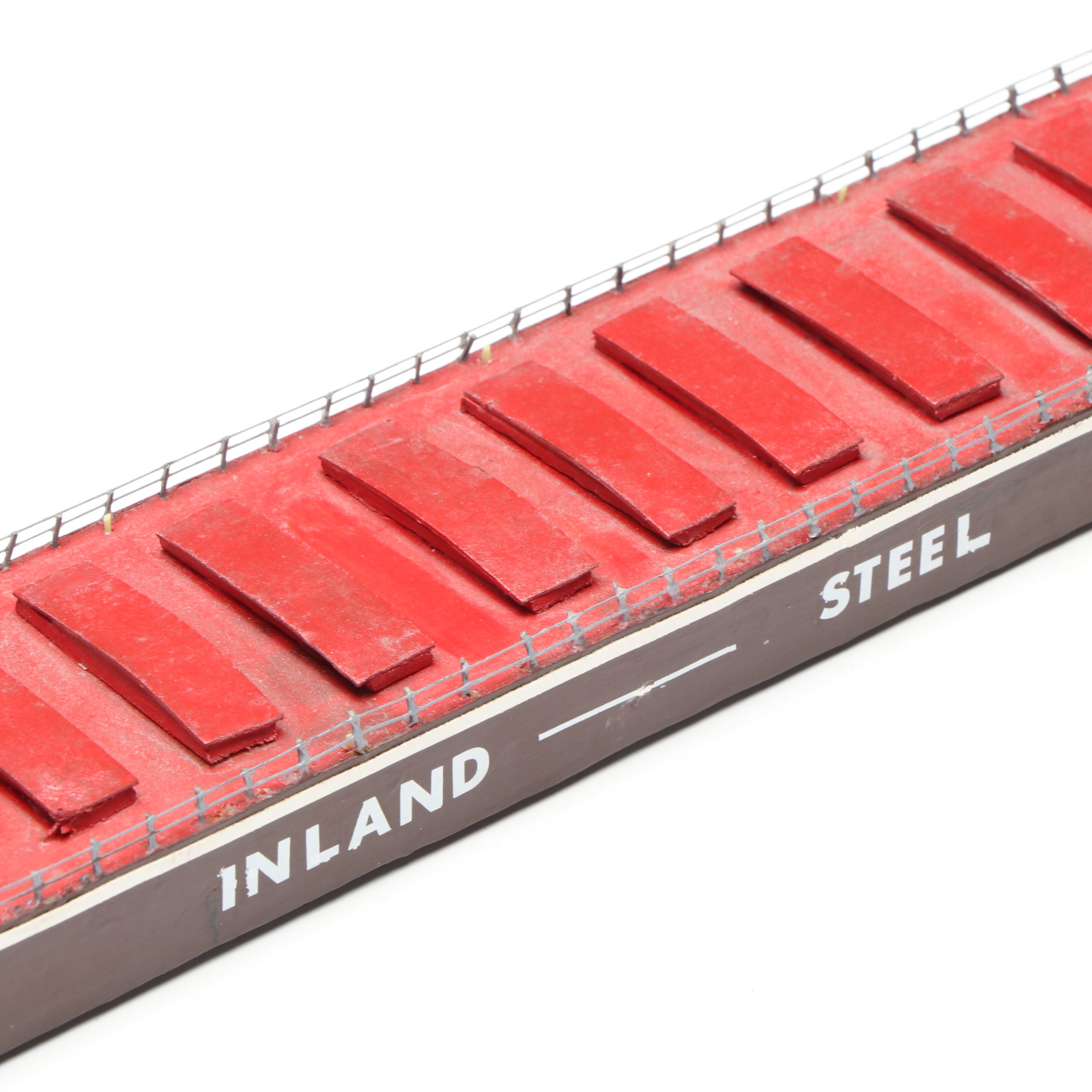 Edward L. Ryerson Handcrafted Wooden Bulk Carrier Freighter with Hat