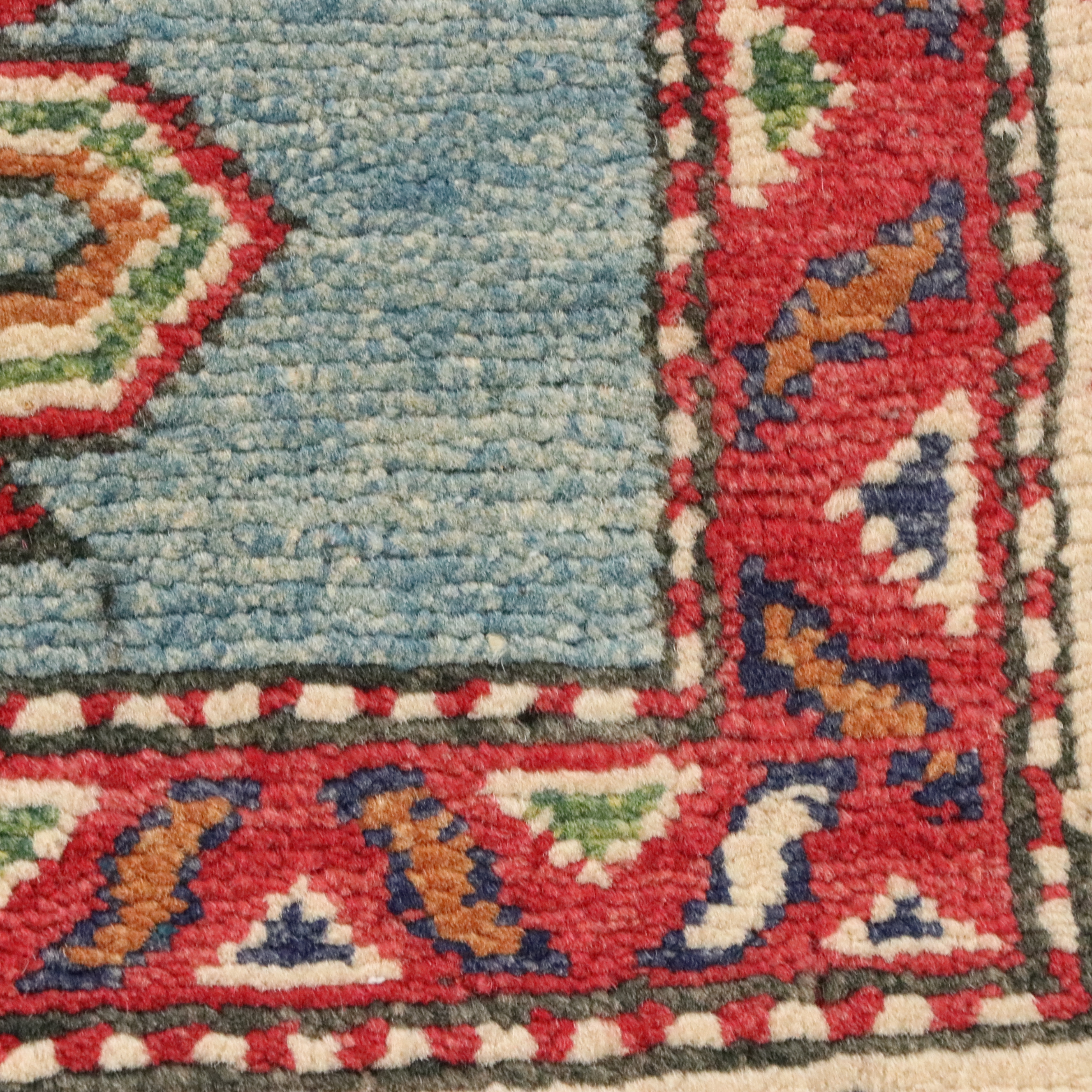 4' x 5'10 Hand-Knotted Afghan Kazak Area Rug