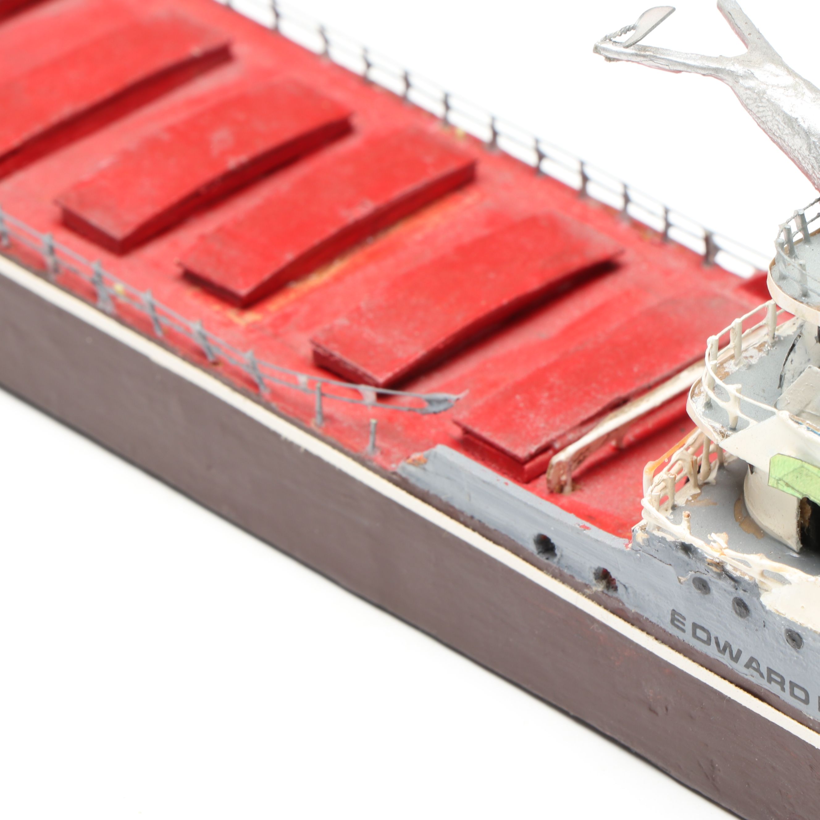 Edward L. Ryerson Handcrafted Wooden Bulk Carrier Freighter with Hat