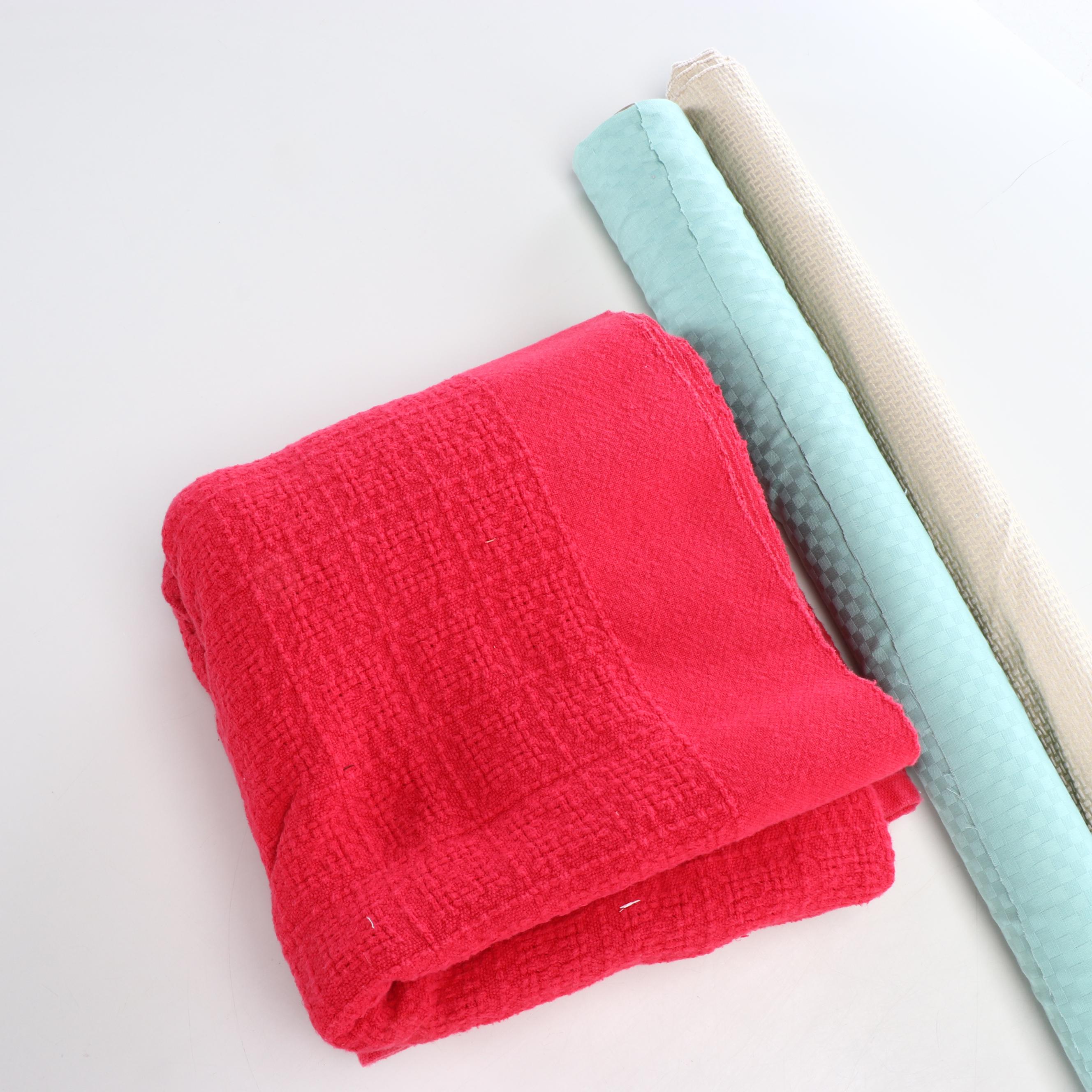 Pine and Rattan Dining Table with Glass Top, 20th Century