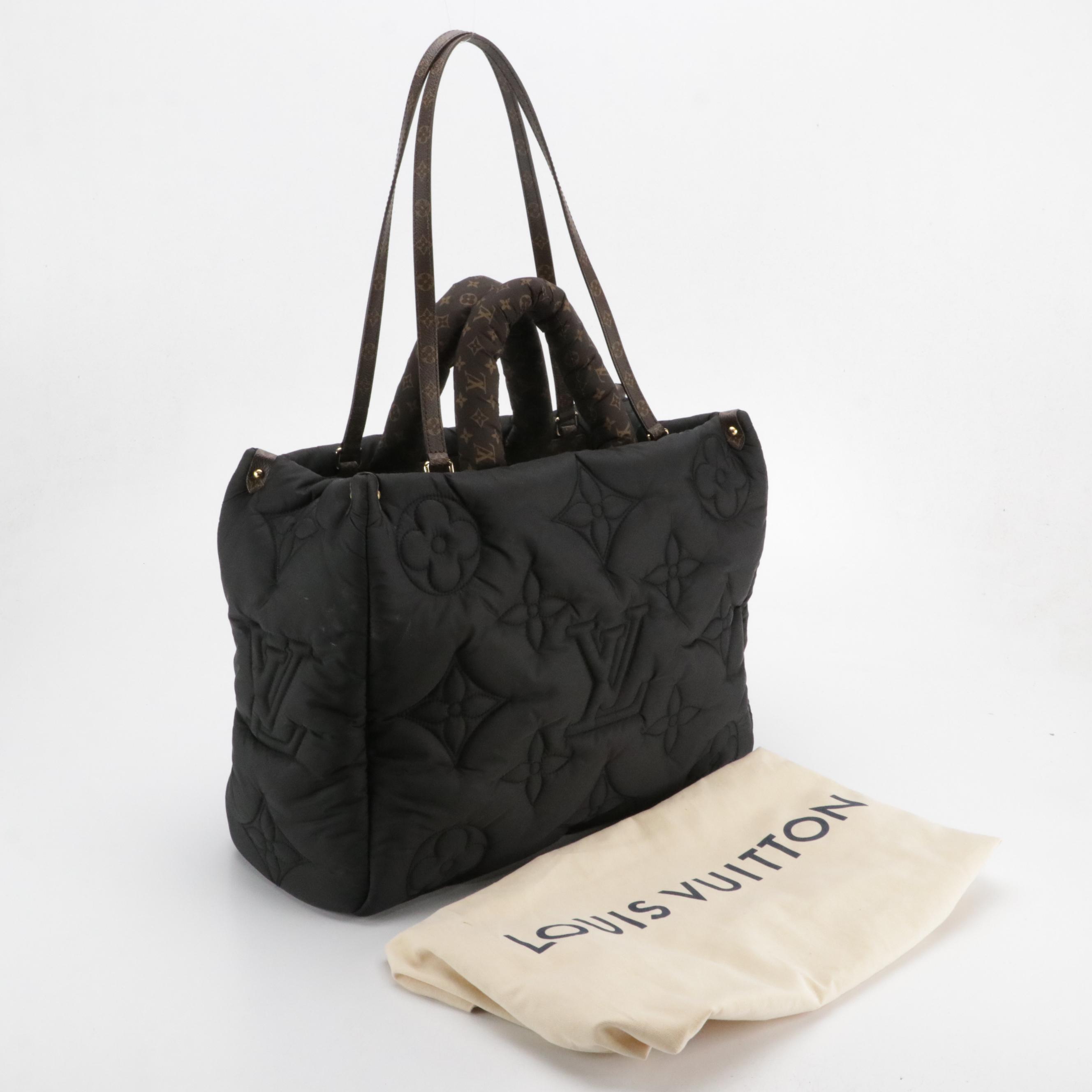Louis Vuitton Black/Monogram Nylon Pillow Onthego GM Two-Way Tote Bag