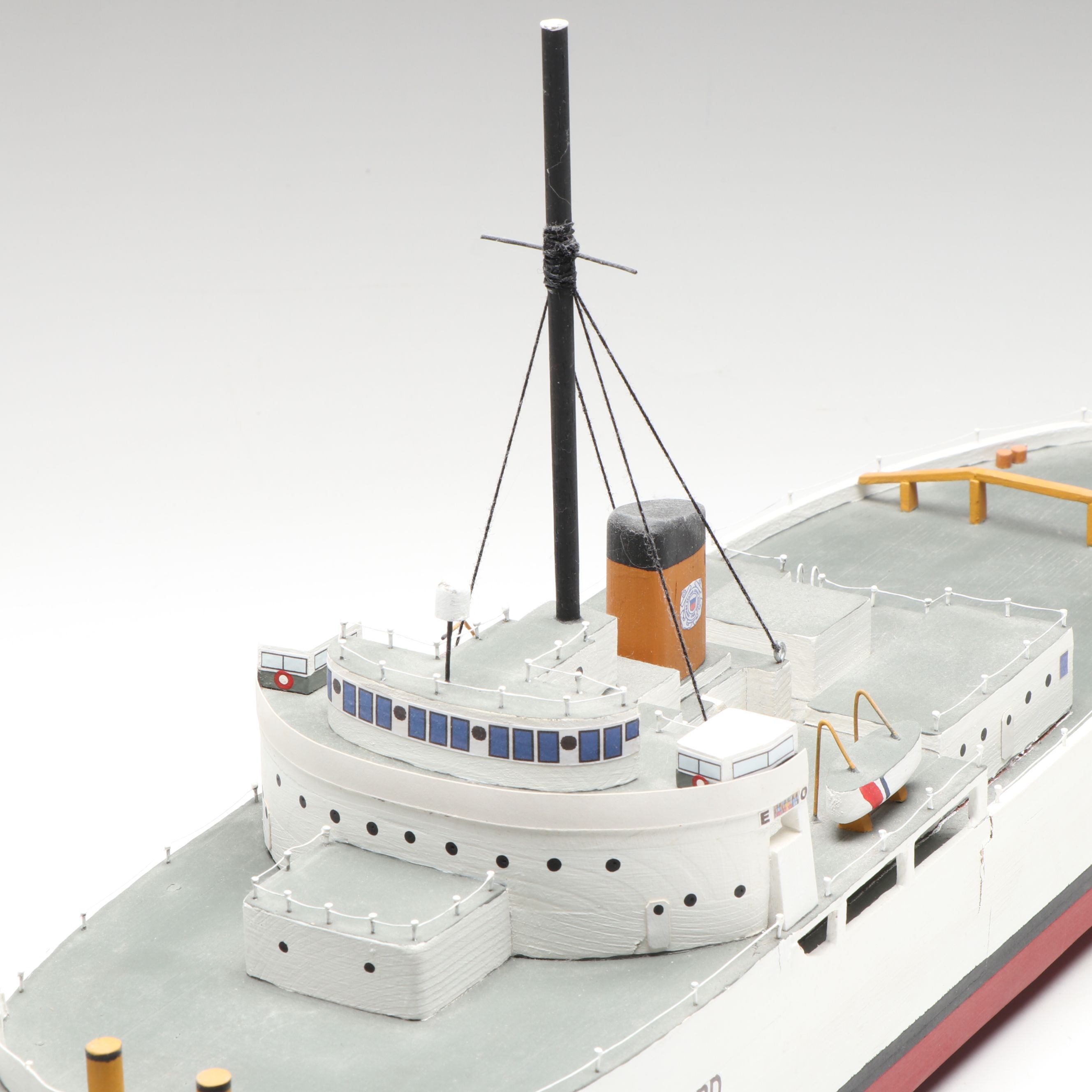 U.S. Coast Guard Handcrafted Wooden Ship