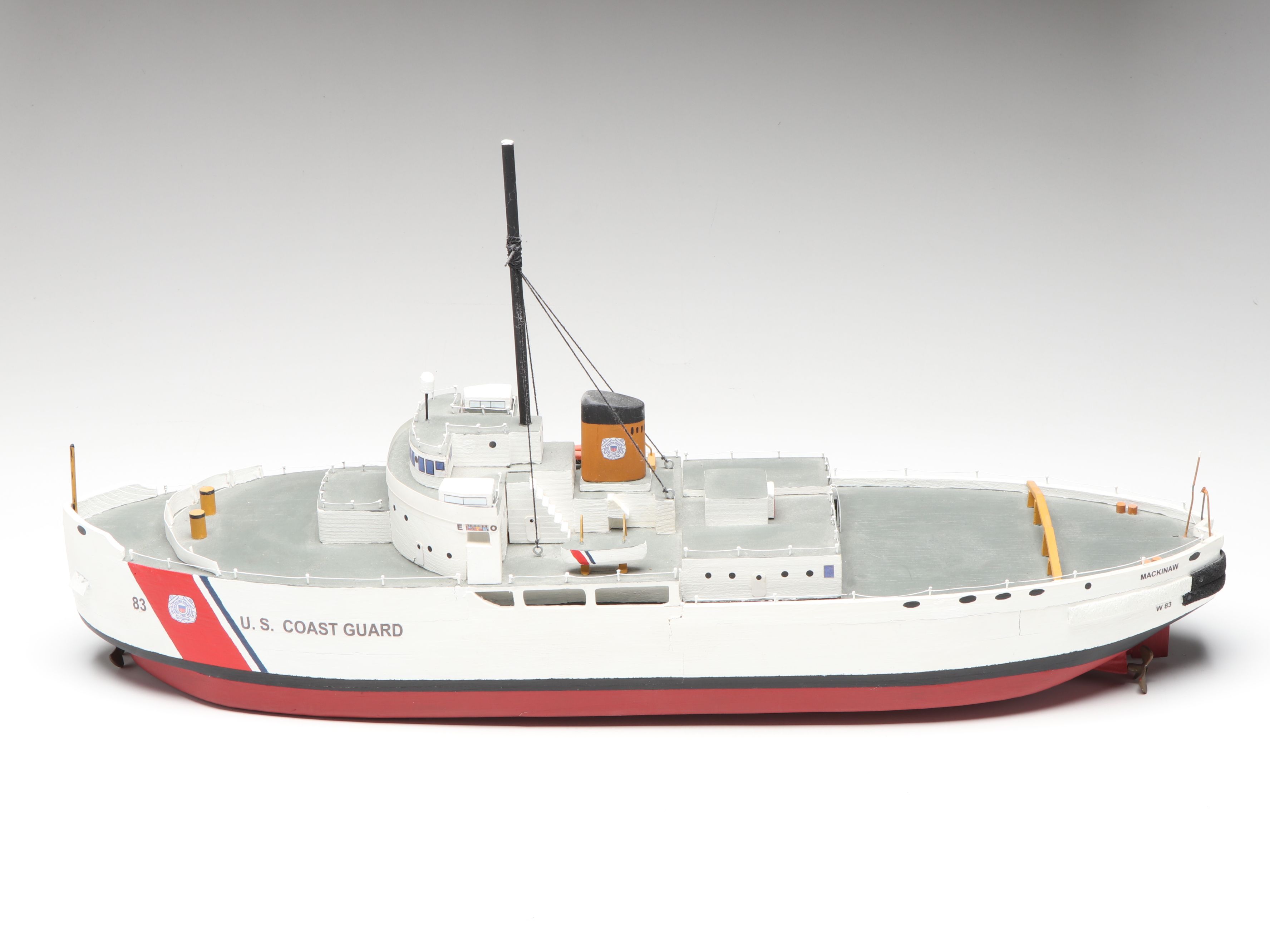 U.S. Coast Guard Handcrafted Wooden Ship