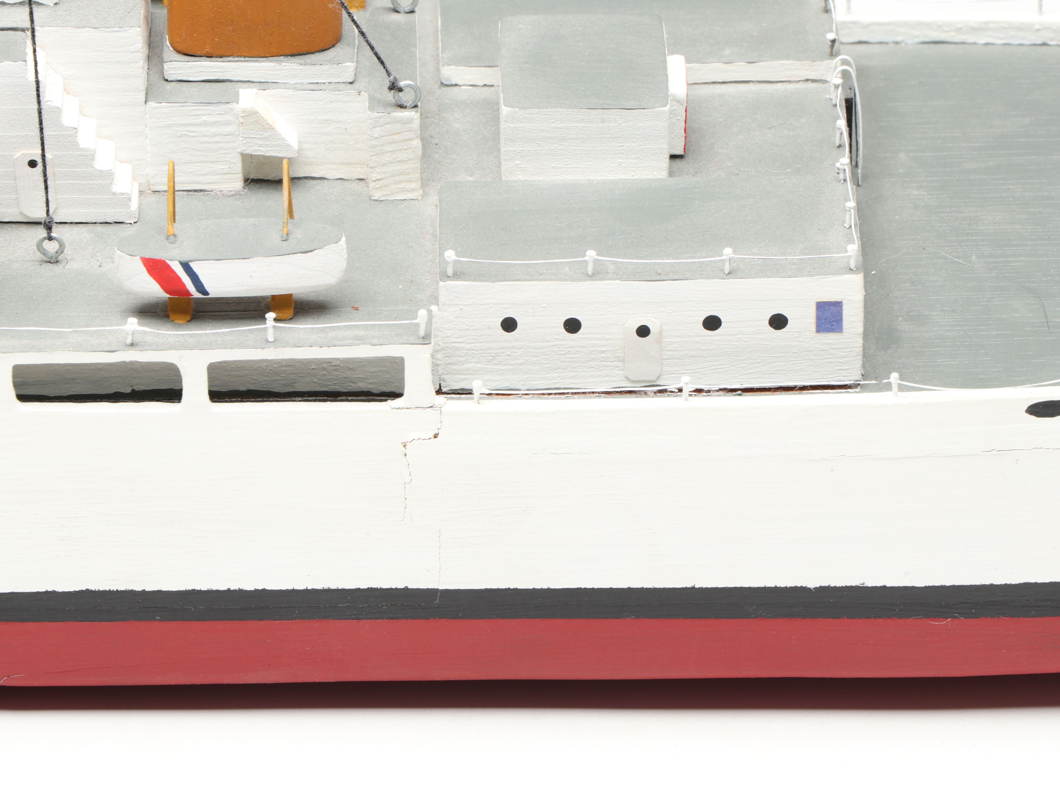 U.S. Coast Guard Handcrafted Wooden Ship