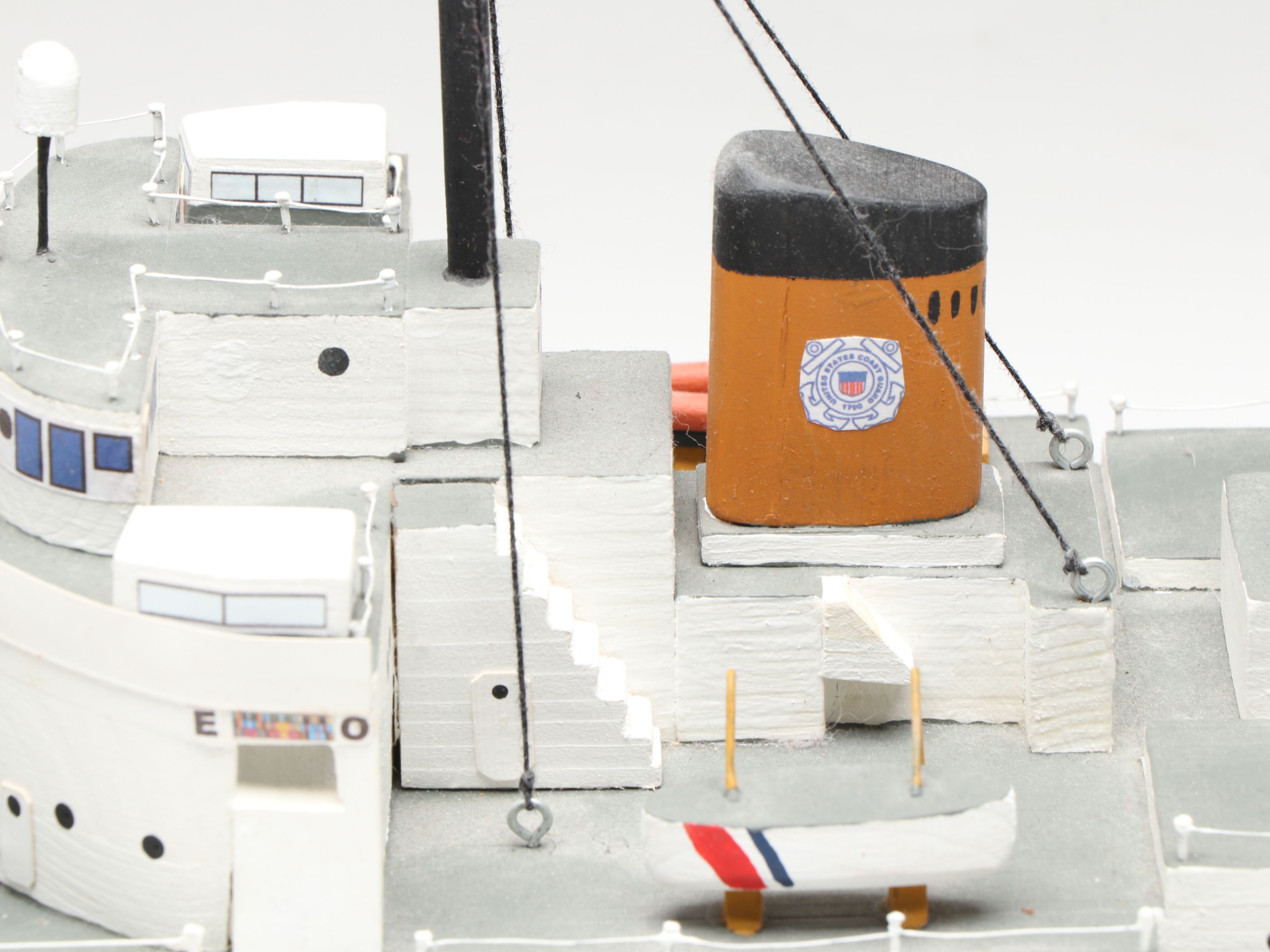 U.S. Coast Guard Handcrafted Wooden Ship